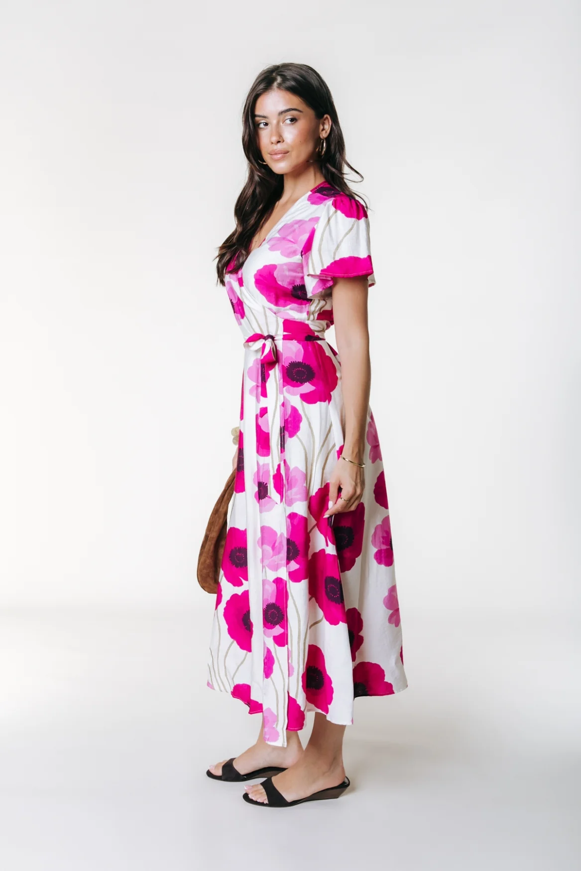 Ava Flower Wrap Dress | Multicolor - Image 3