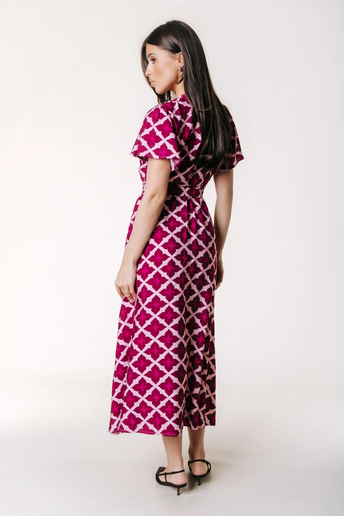 Ava Geo Wrap Dress | Multicolor - Image 4