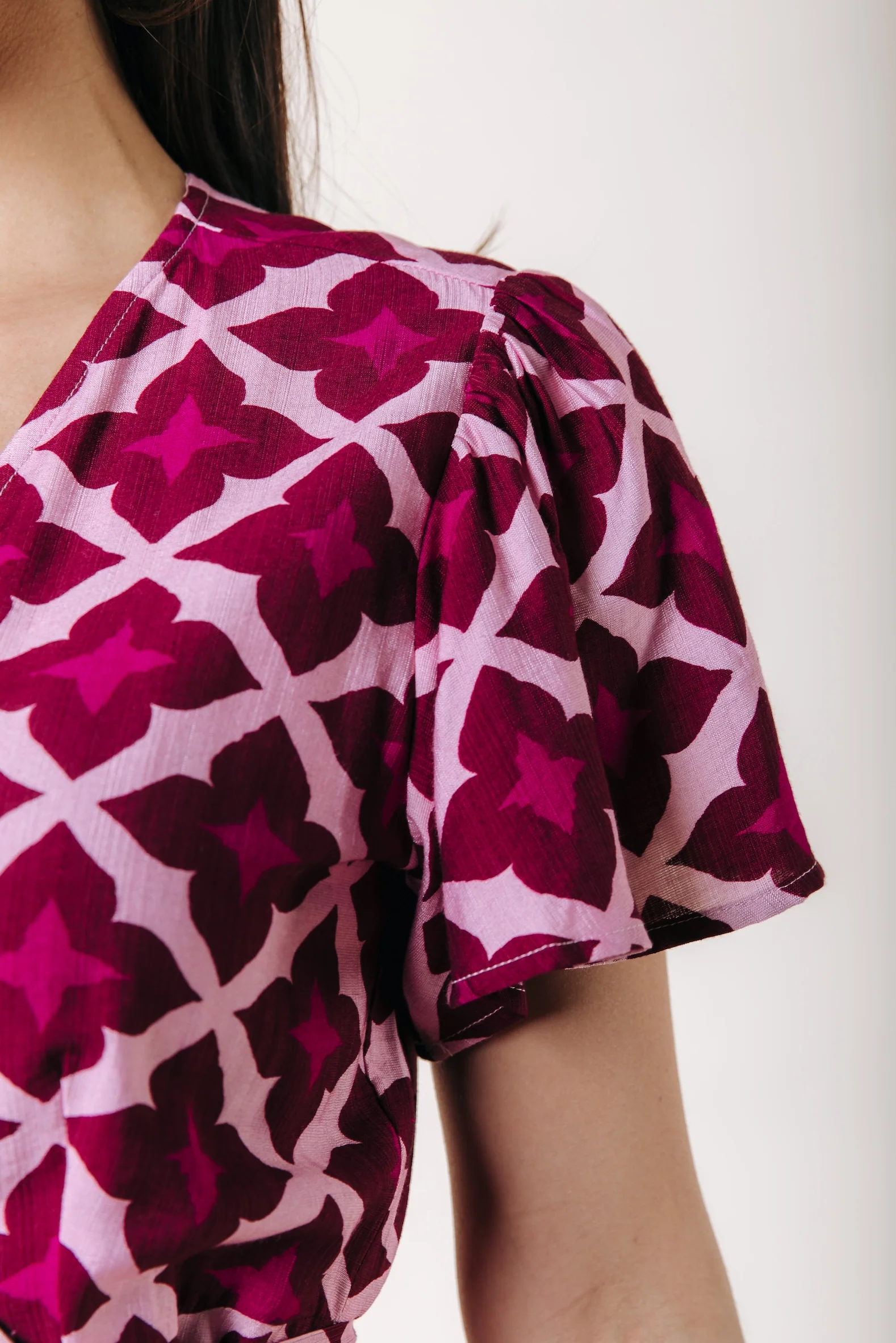 Ava Geo Wrap Dress | Multicolor - Image 5