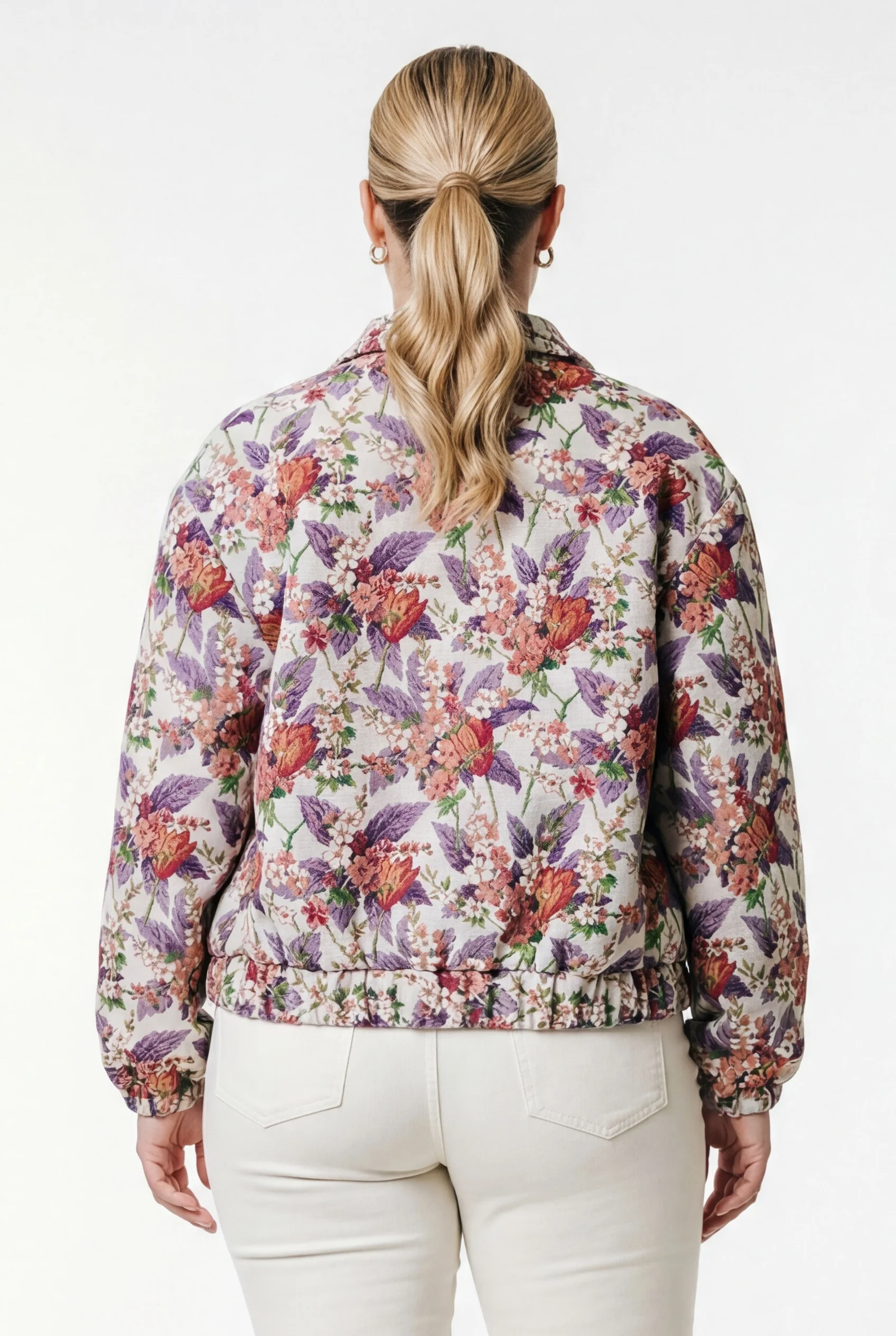 Bente Flower Jacquard Jacket | Off white - Image 2