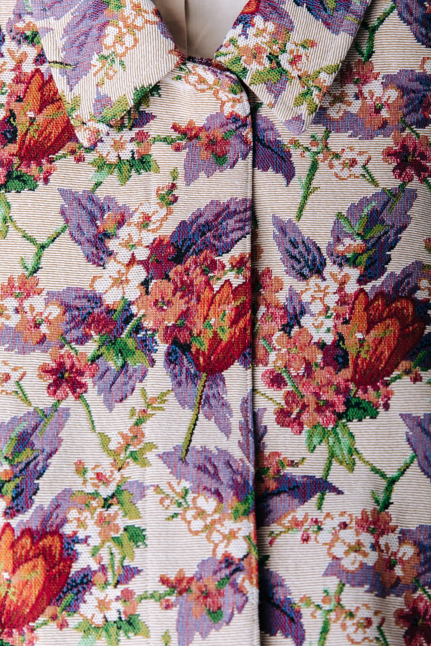 Bente Flower Jacquard Jacket | Off white - Image 4