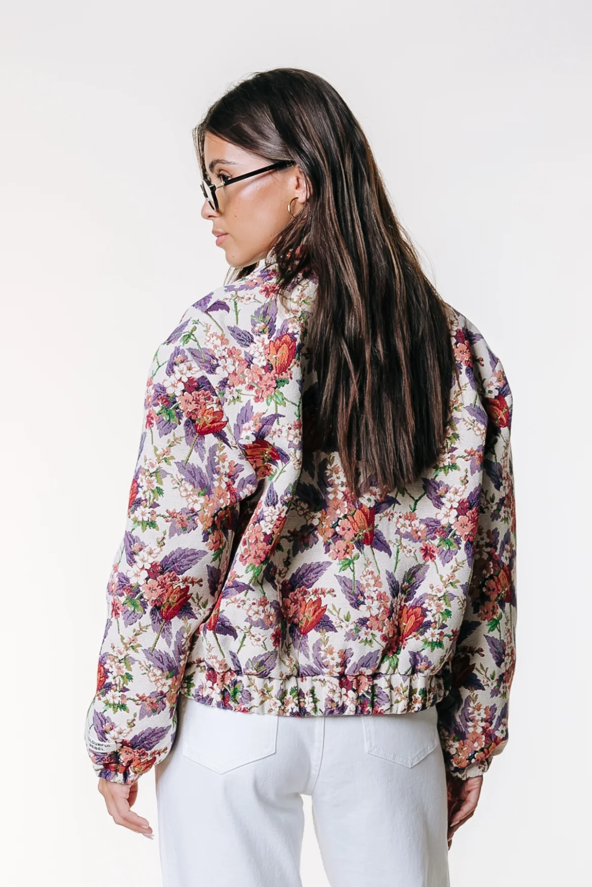 Bente Flower Jacquard Jacket | Off white - Image 3