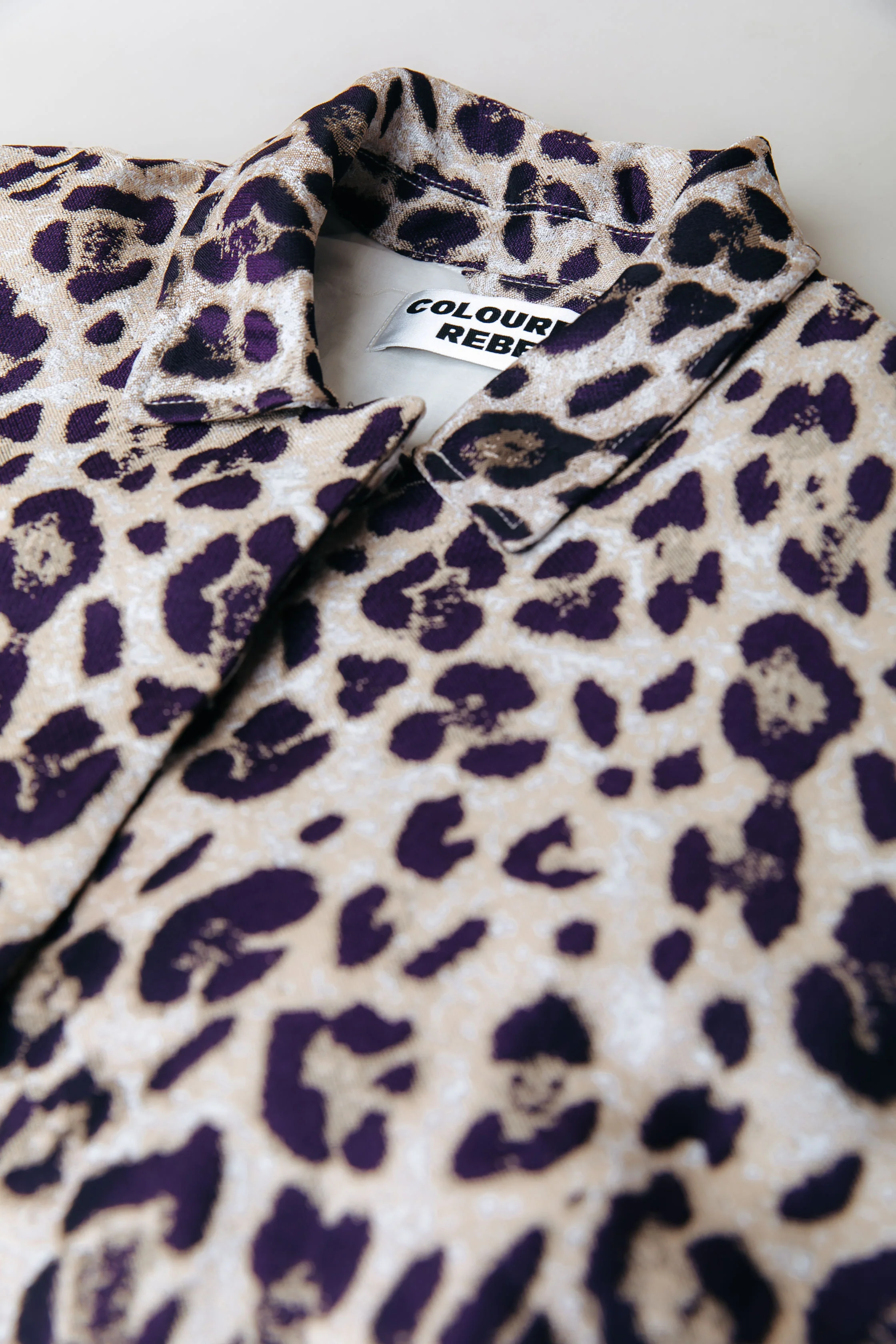 Bente Leopard Jacquard Jacket | Beige - Image 4