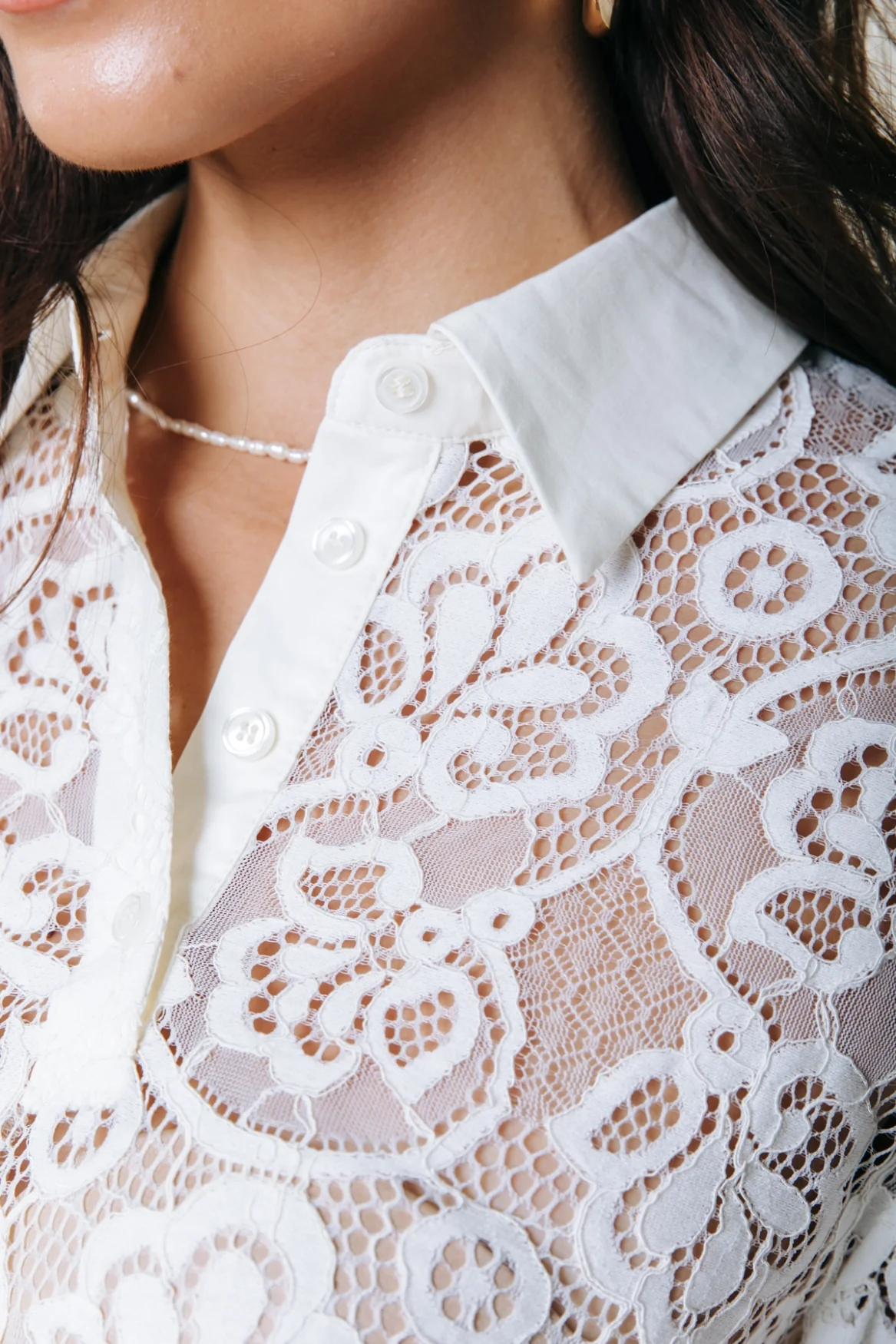 Claire Lace Top | Off white - Image 5
