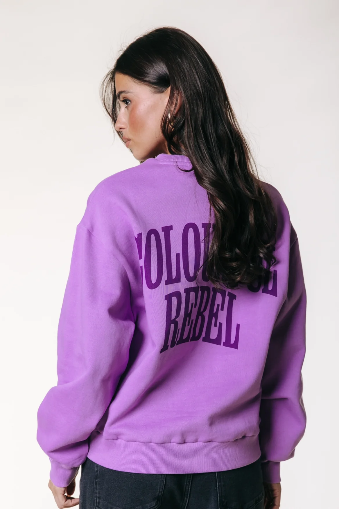 Colourful Rebel Dropped Shoulder Sweat | Soft purple