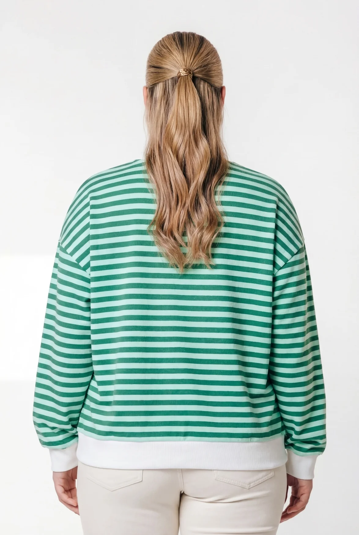Contrast Cuff Sweat | Green - Image 2