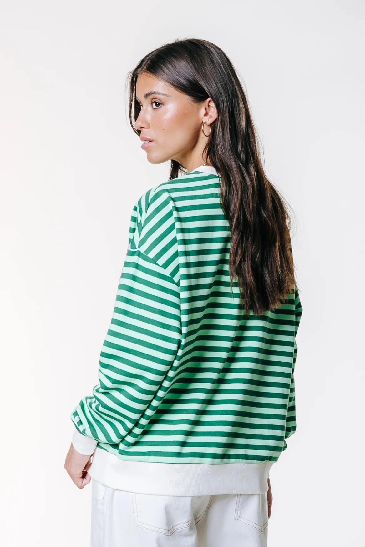 Contrast Cuff Sweat | Green - Image 2
