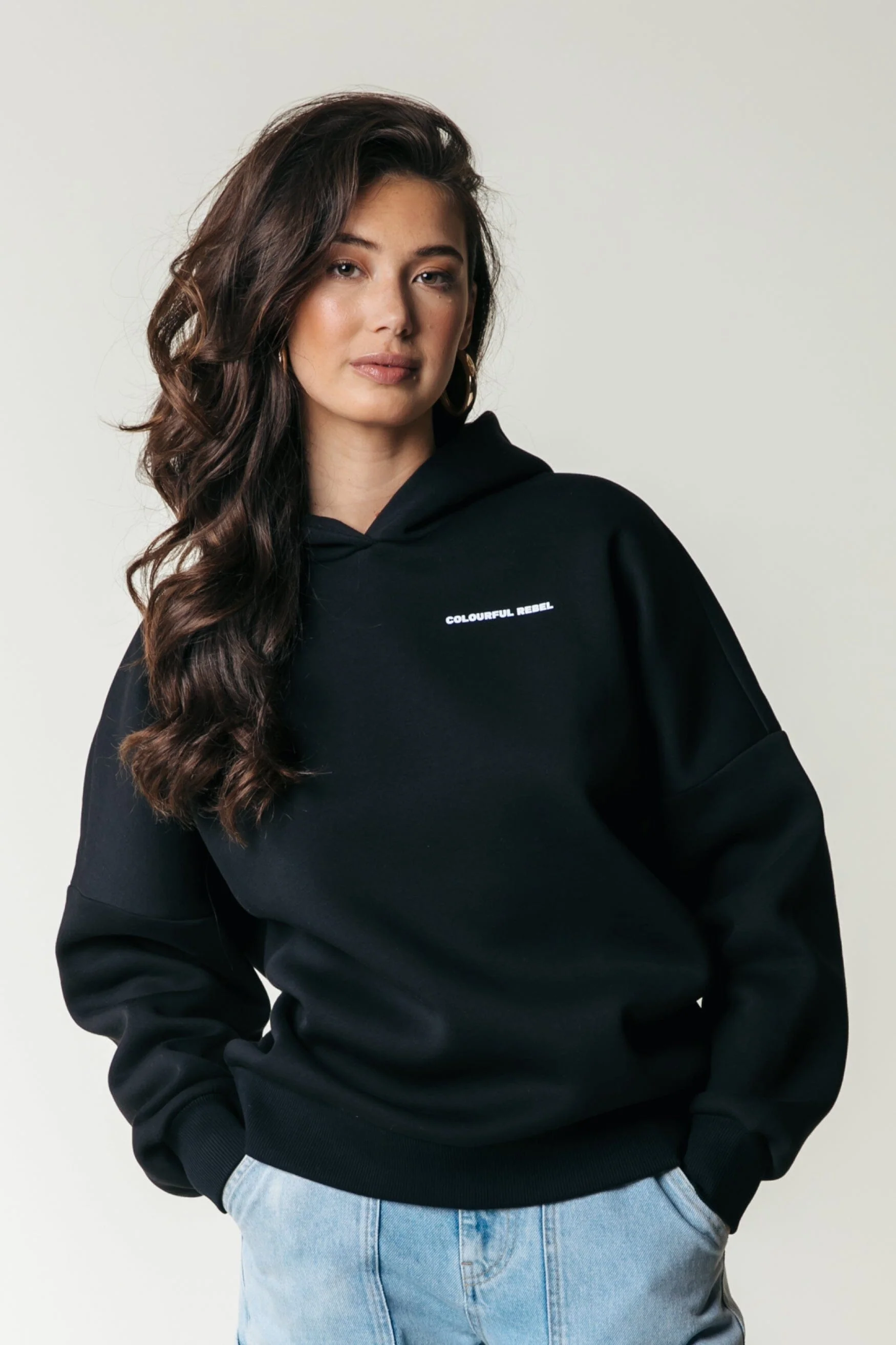Colourful Rebel Logo Hoodie | Black - Image 2