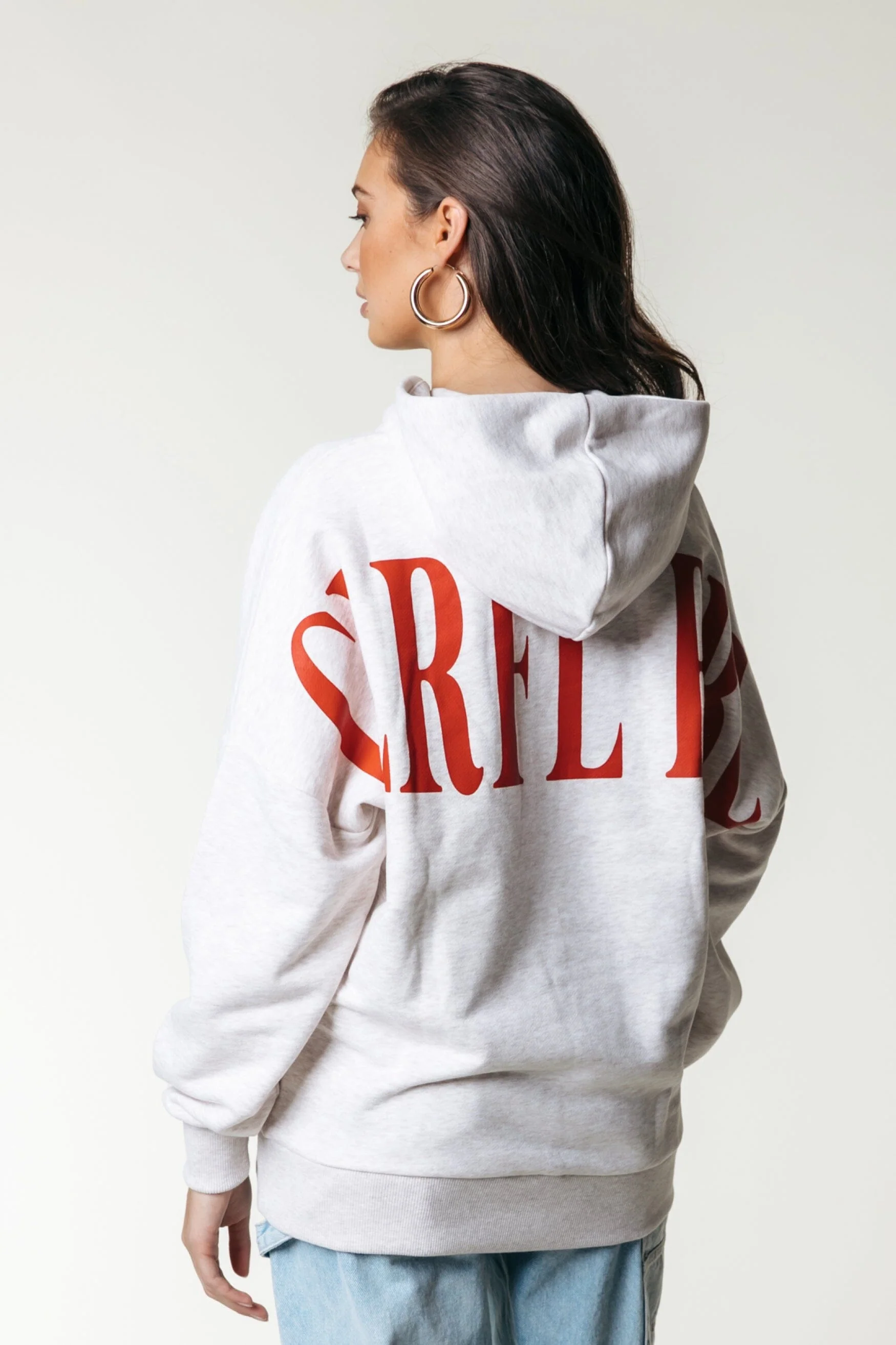 Colourful Rebel Logo Hoodie | Medium grey melange