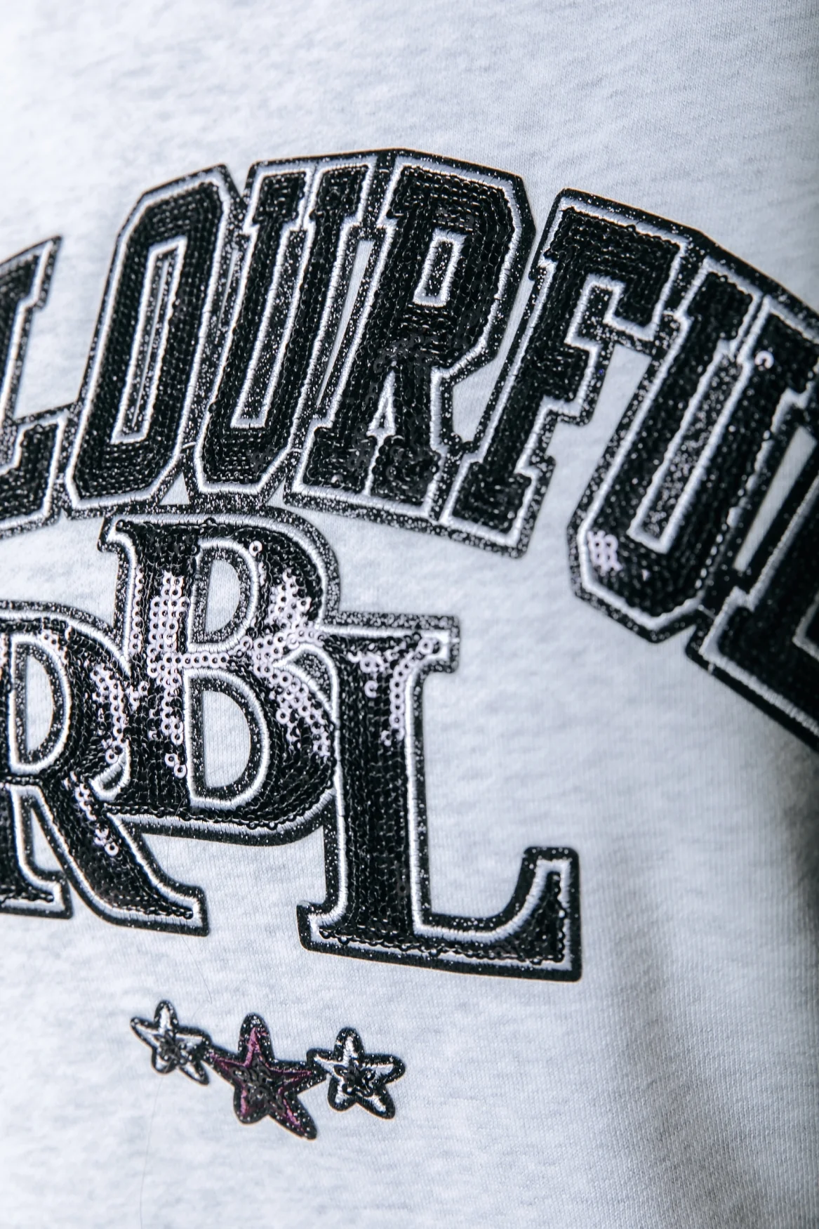 CR Lurex Sweat | Light grey melange - Image 3