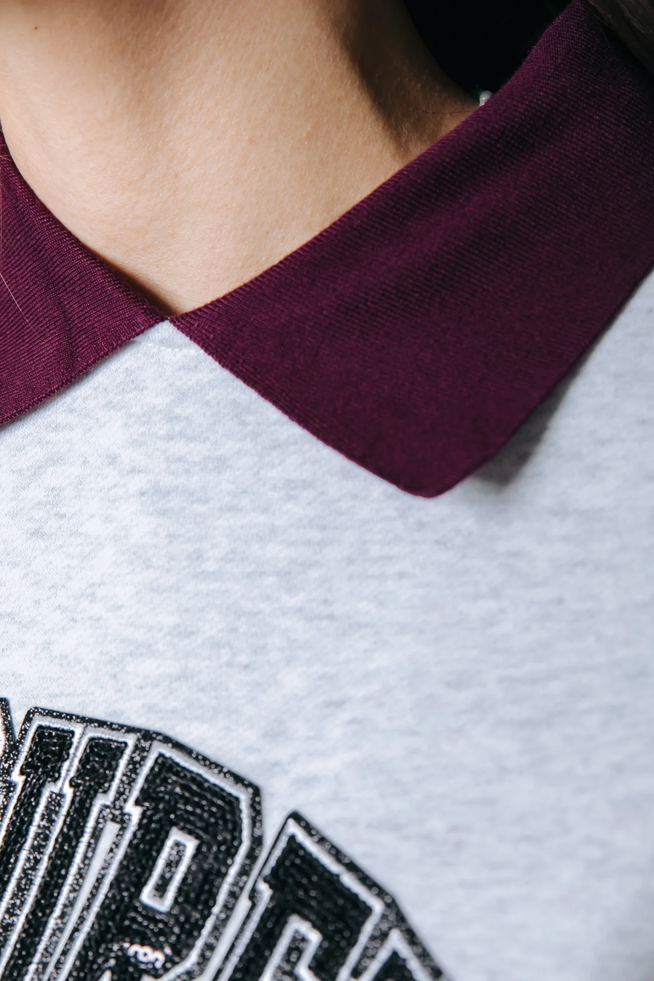 CR Lurex Sweat | Light grey melange - Image 4
