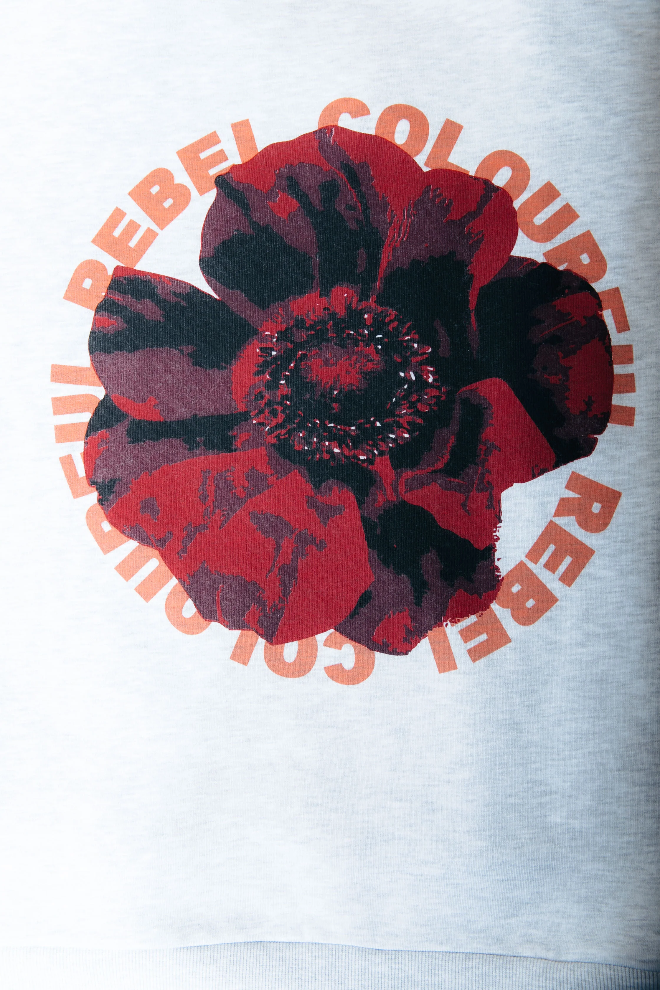 CR Flower Sweat | Light grey melange - Image 4