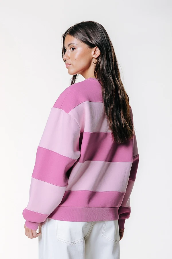 Cut & Sew Sweat | Pink - Image 3