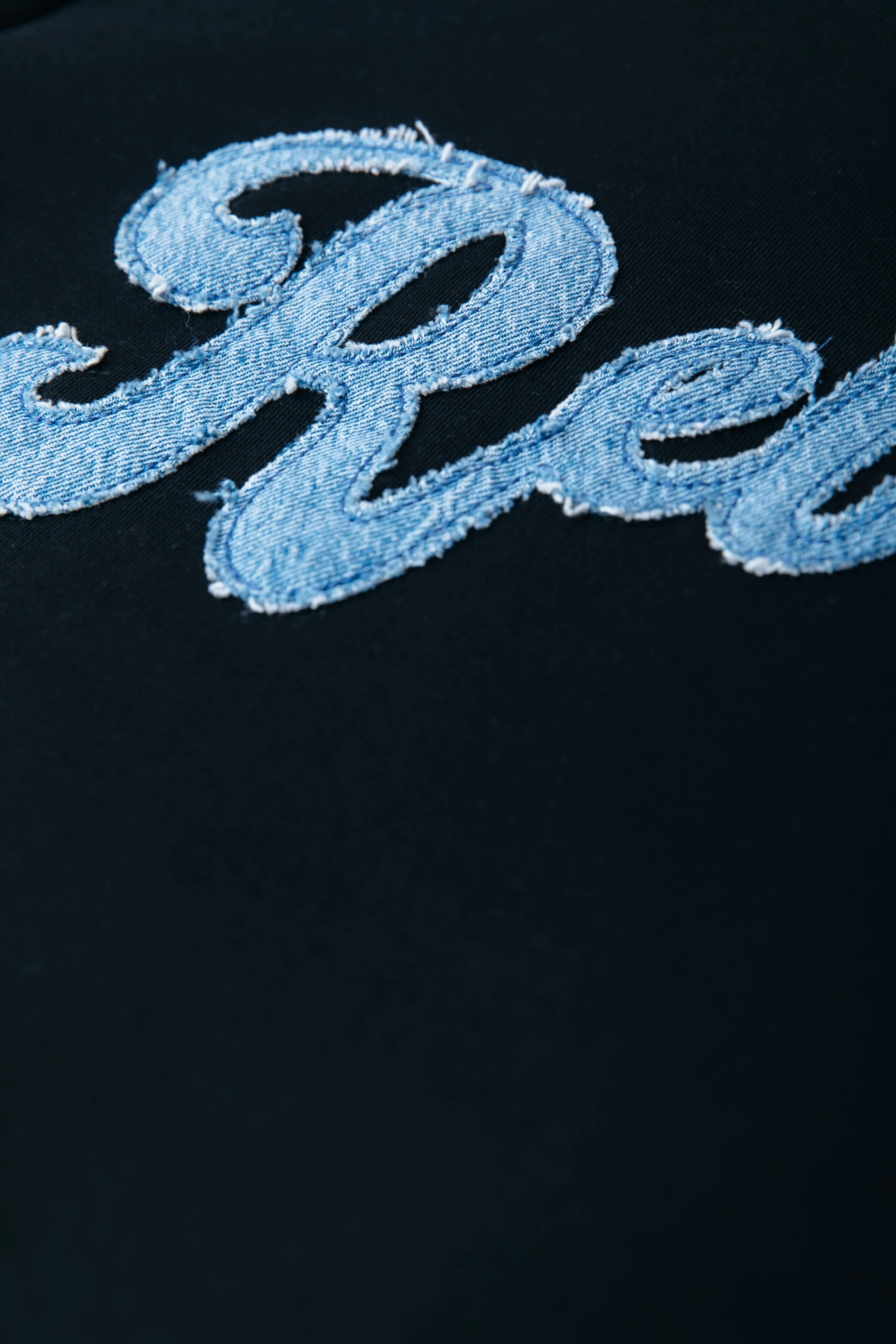 Denim Patch Sweat | Black - Image 4