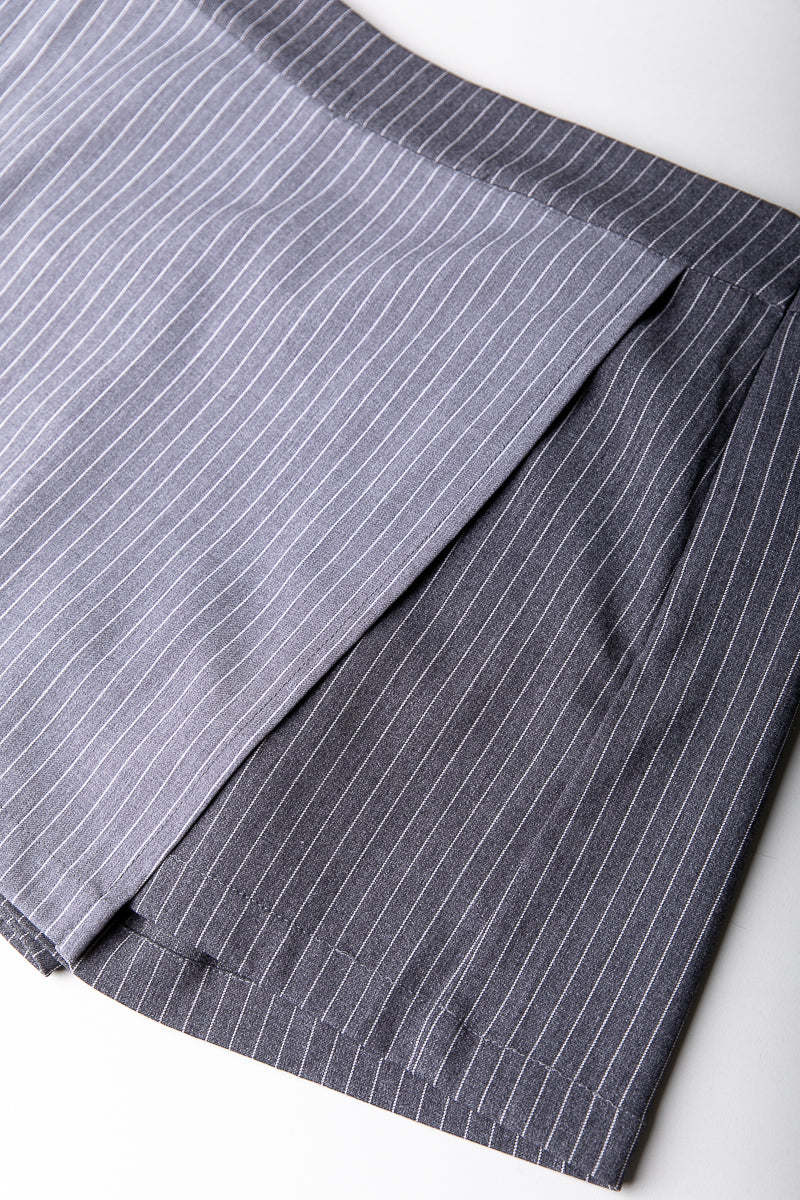 Ella Pinstripe Two Tone Skort | Grey - Image 5