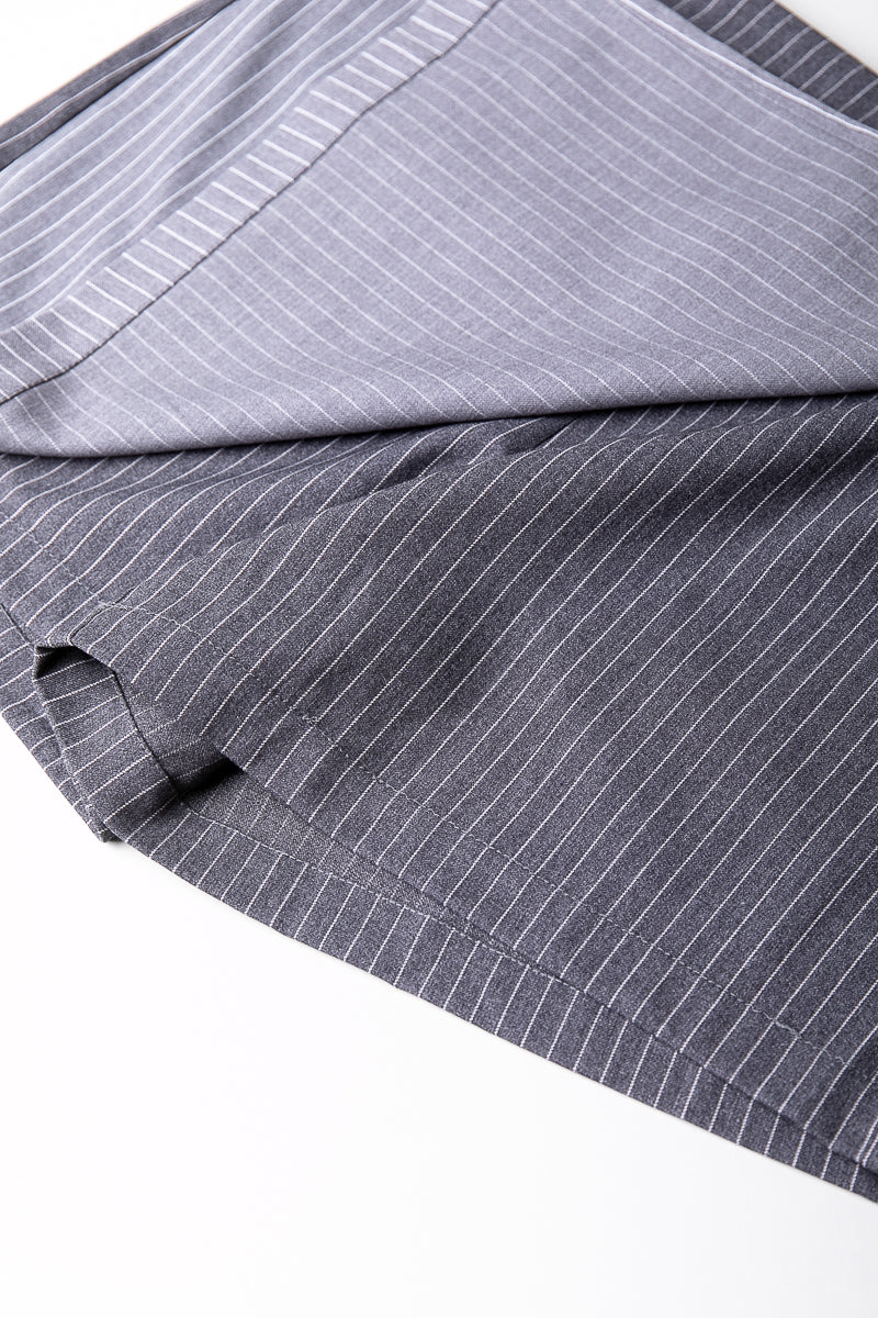 Ella Pinstripe Two Tone Skort | Grey - Image 6