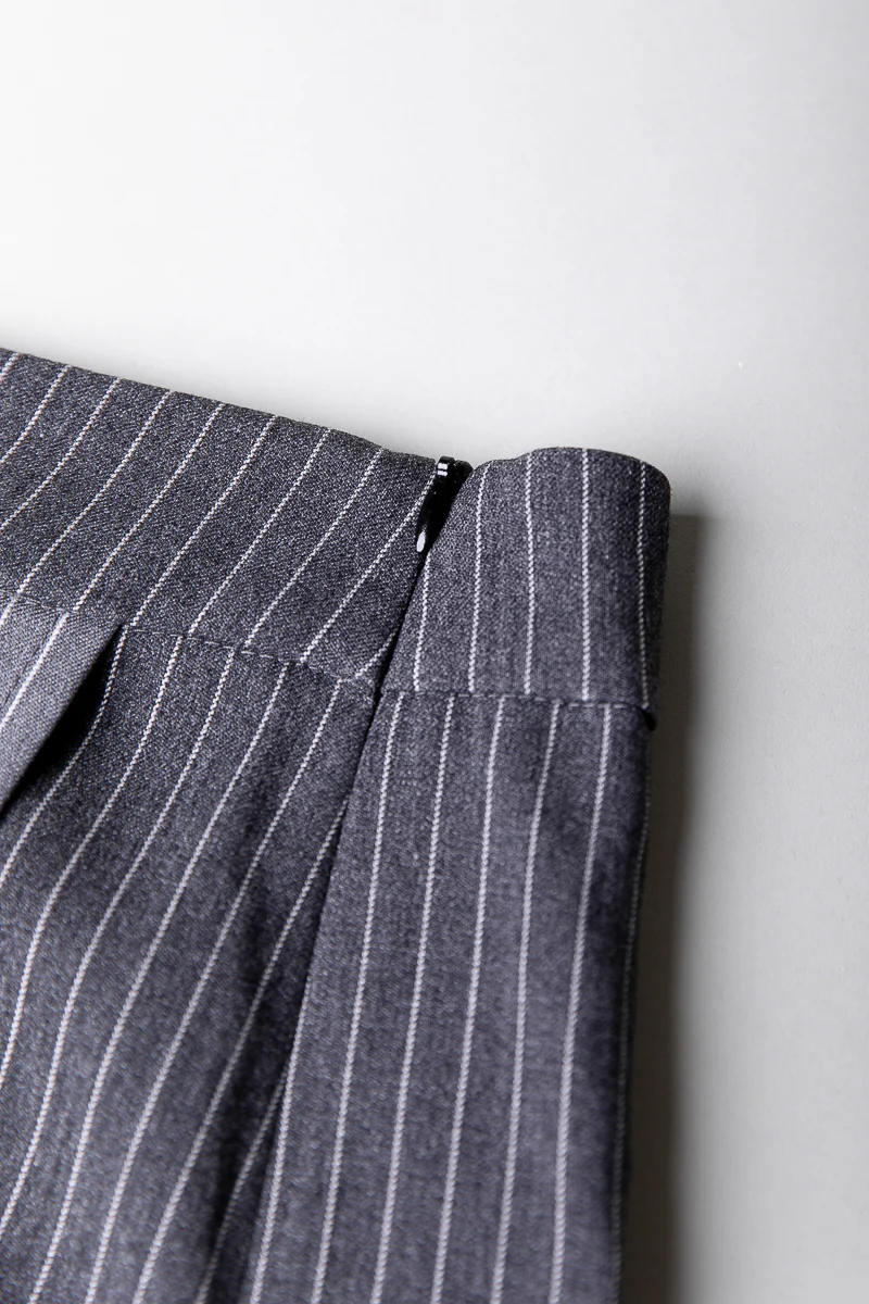 Ella Pinstripe Two Tone Skort | Grey - Image 7