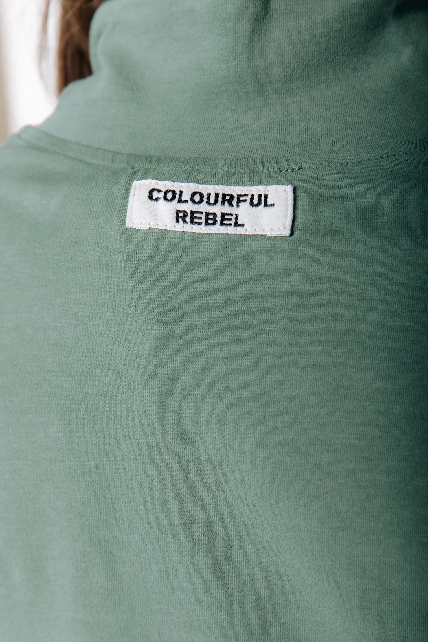 Fitted Full Zip Top | Olive Green - Image 4
