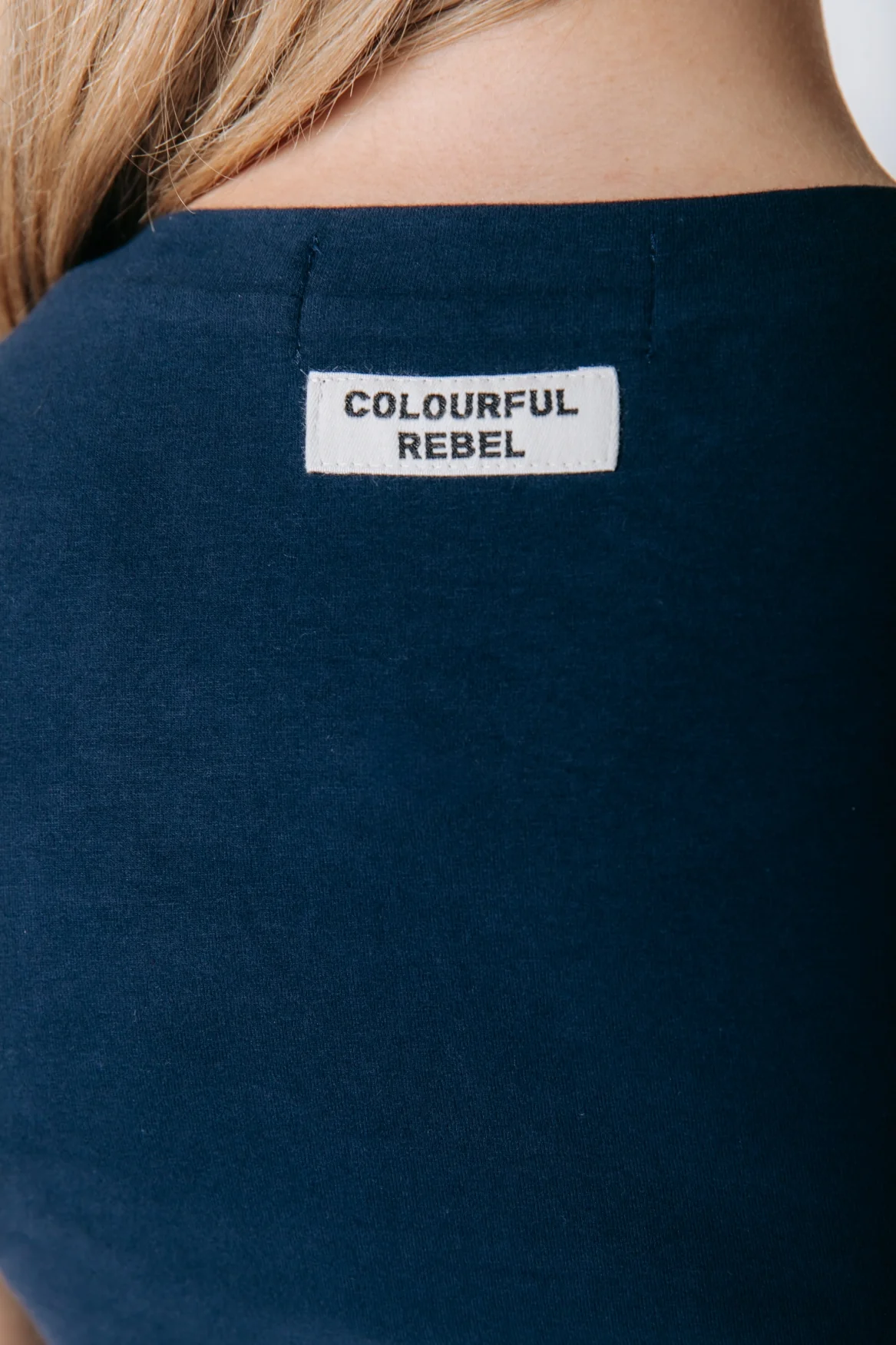 Fitted Wideneck T-shirt | Dark Navy - Image 4