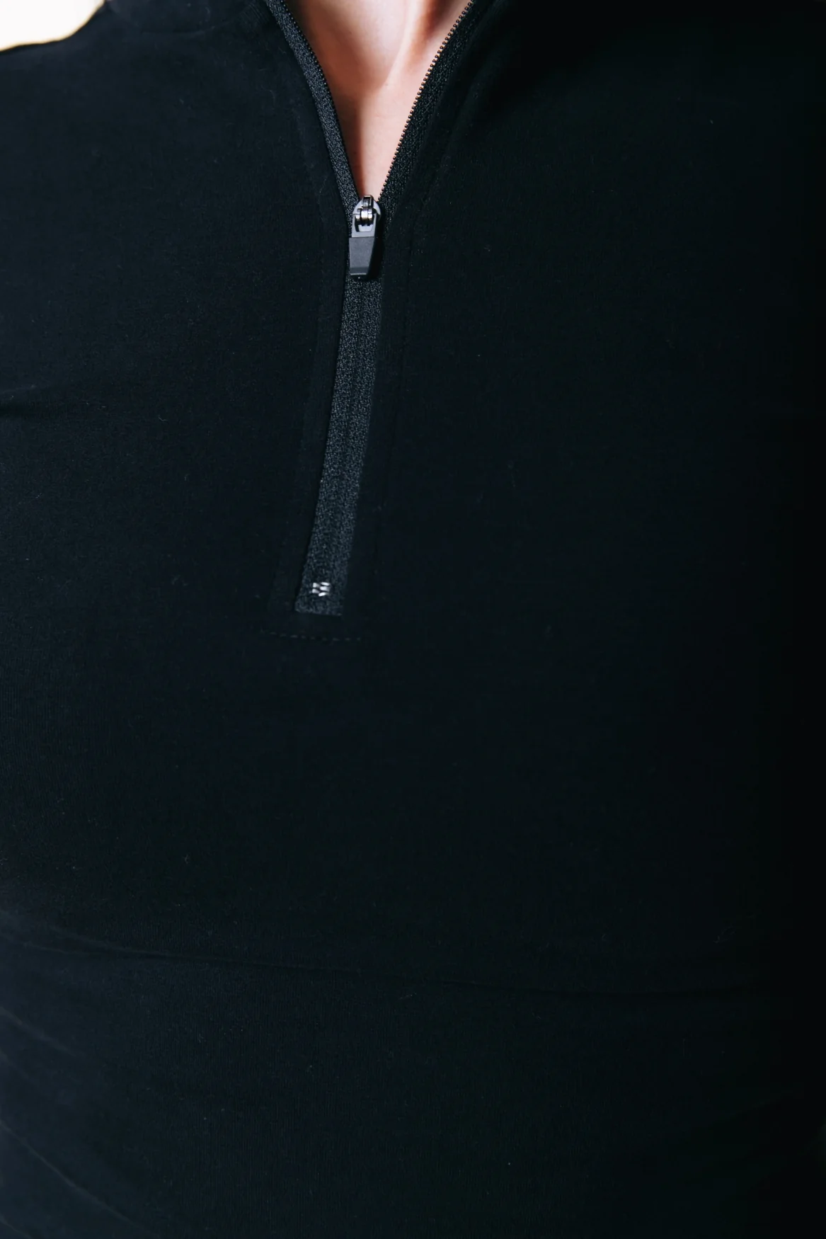 Fitted Zip Top | Black - Image 4