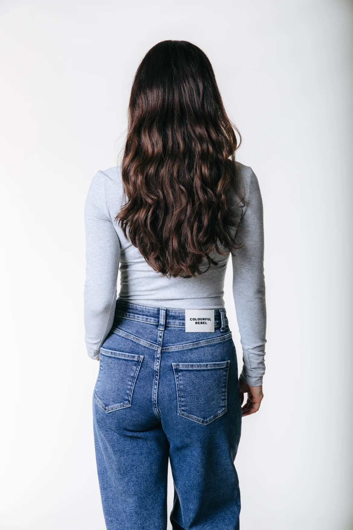 Fitted Zip Top | Medium grey melange - Image 3