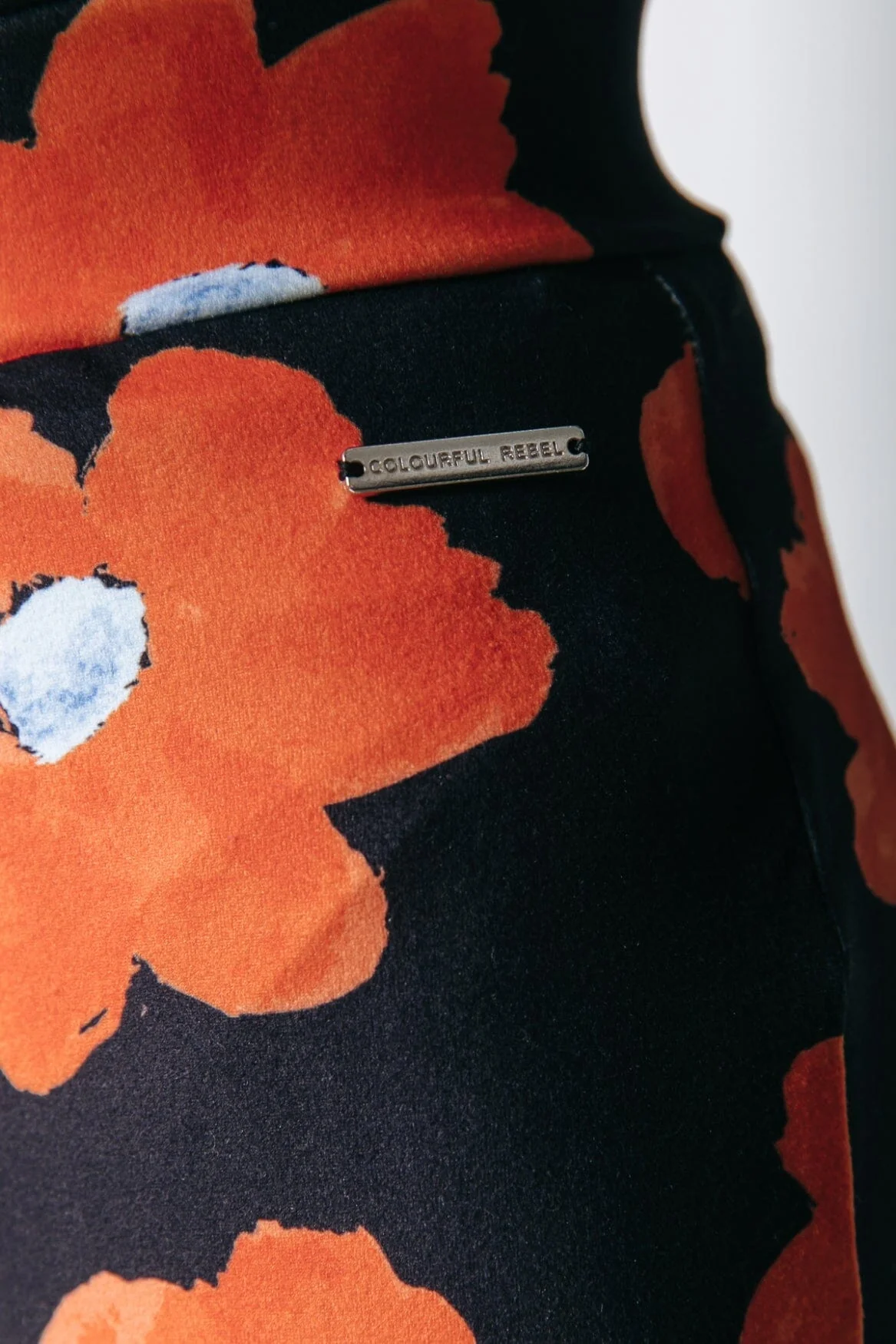 Flower Peached Flare Pants | Mandarin Orange - Image 4
