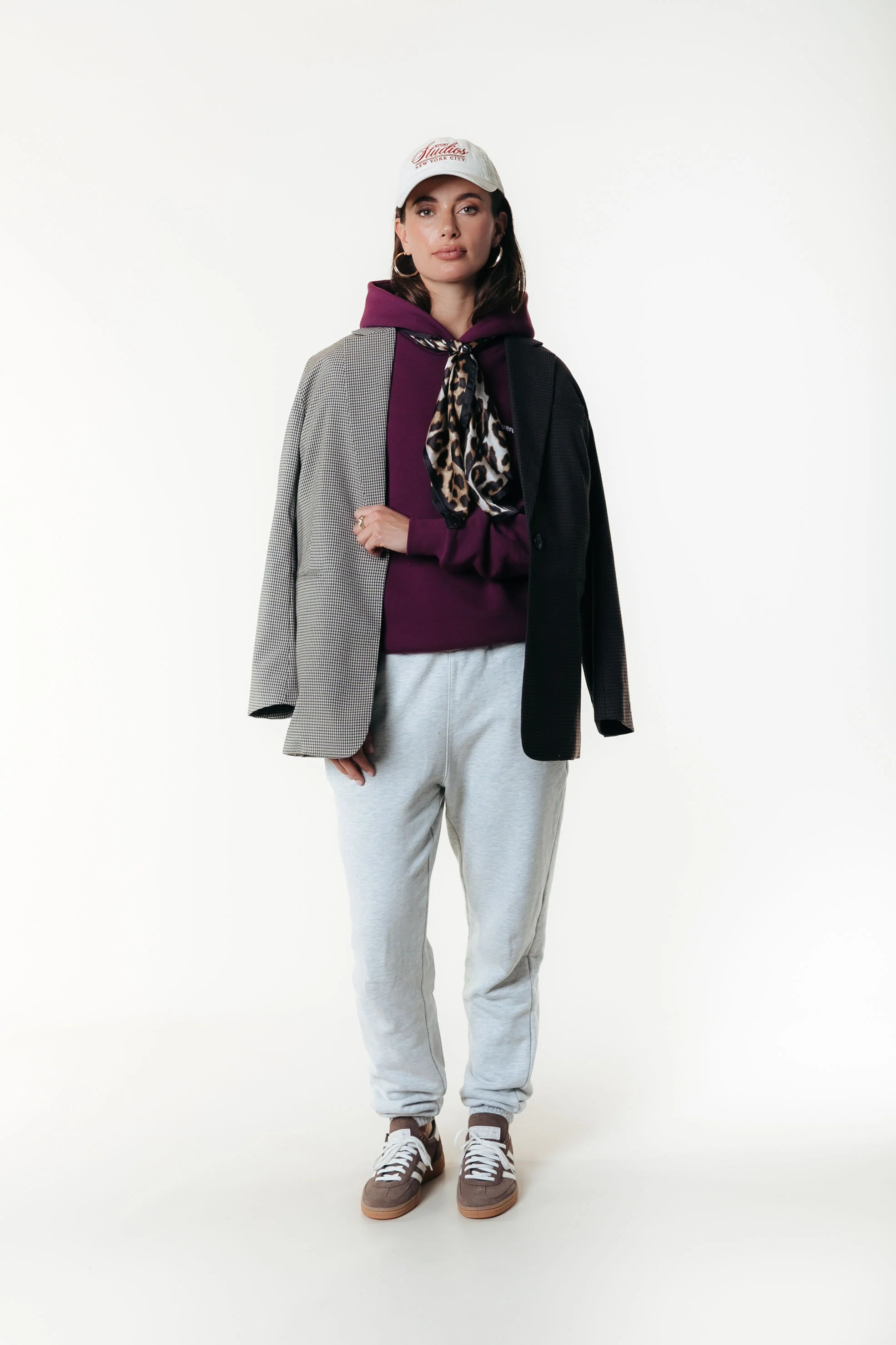 Flower Square Hoodie | Merlot Red - Image 3