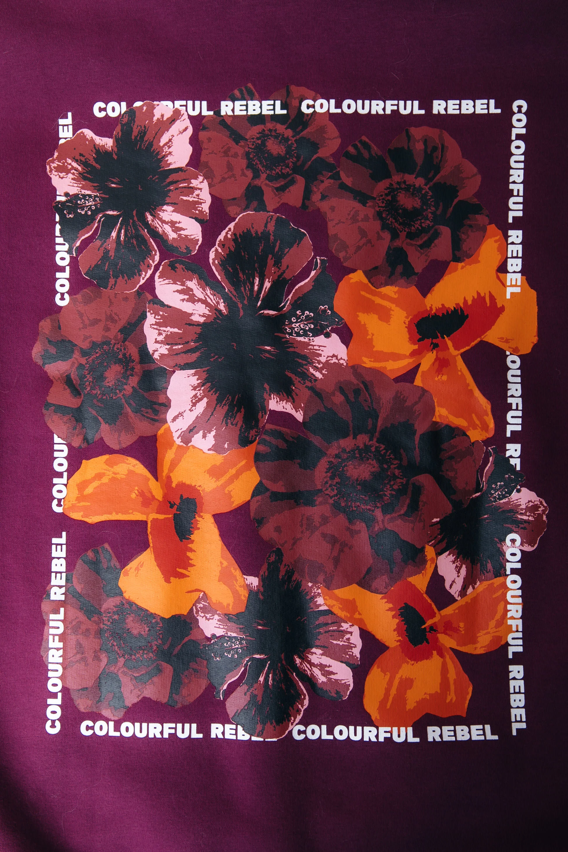Flower Square Hoodie | Merlot Red - Image 5