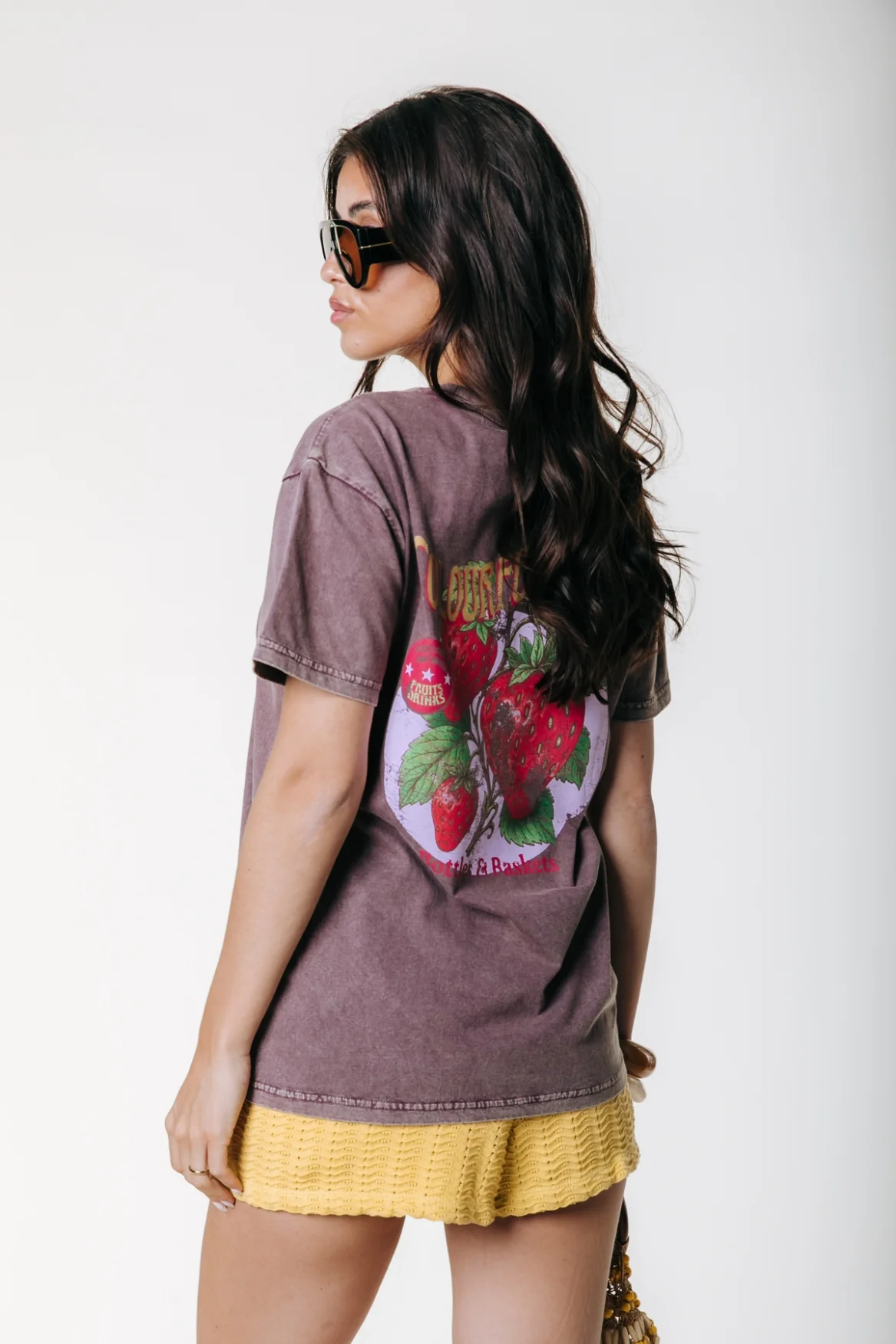 Fresh Berries Acid Wash T-shirt | Warm Brown - Image 2