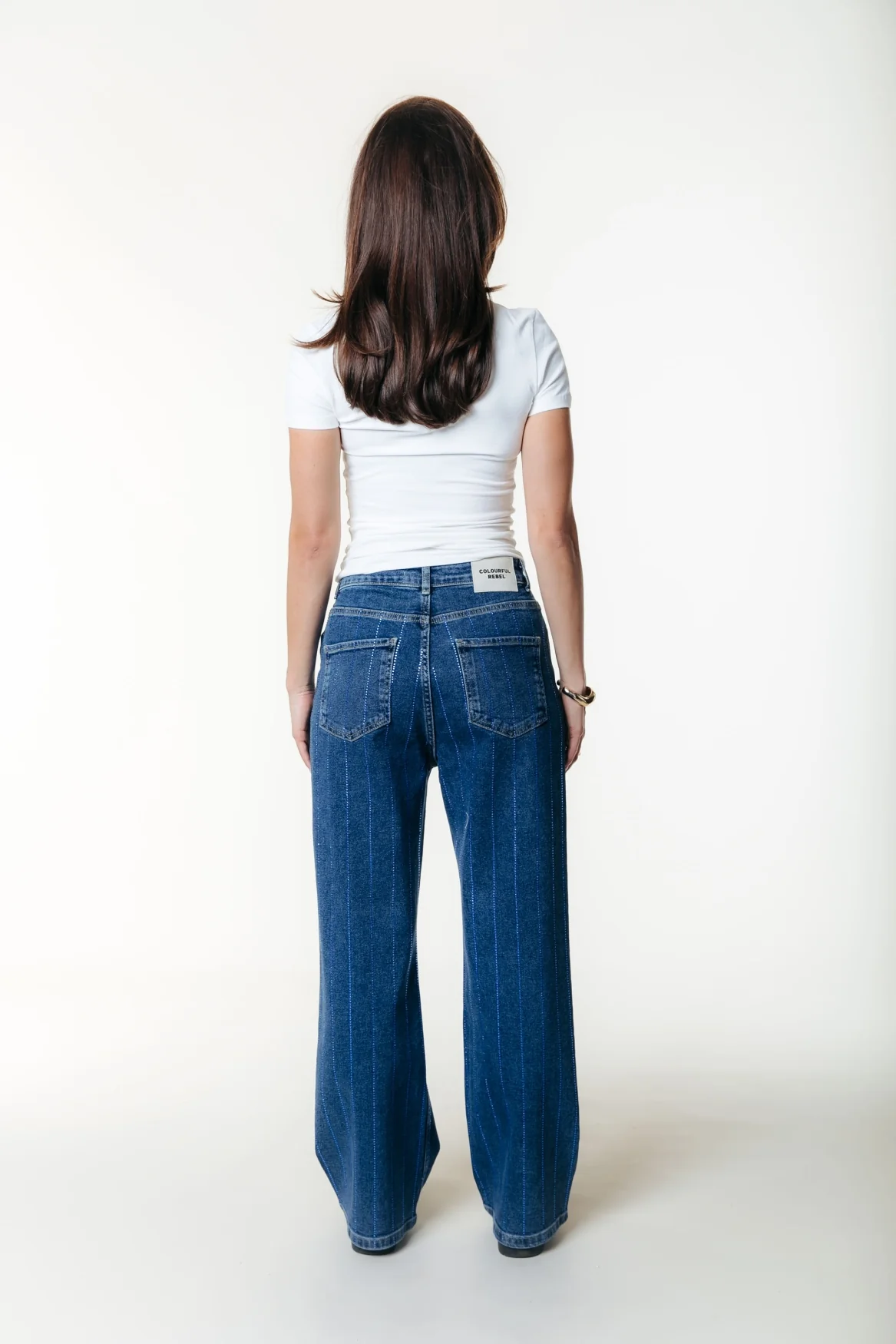 Gaias Rhinestones Denim | Dark blue denim - Image 3