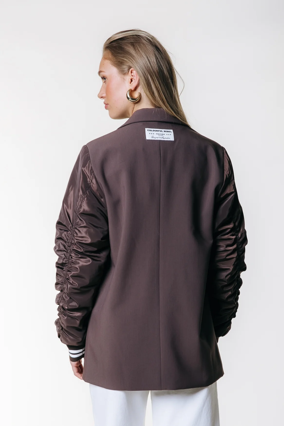 Gemma Contrast Blazer | Brown - Image 3