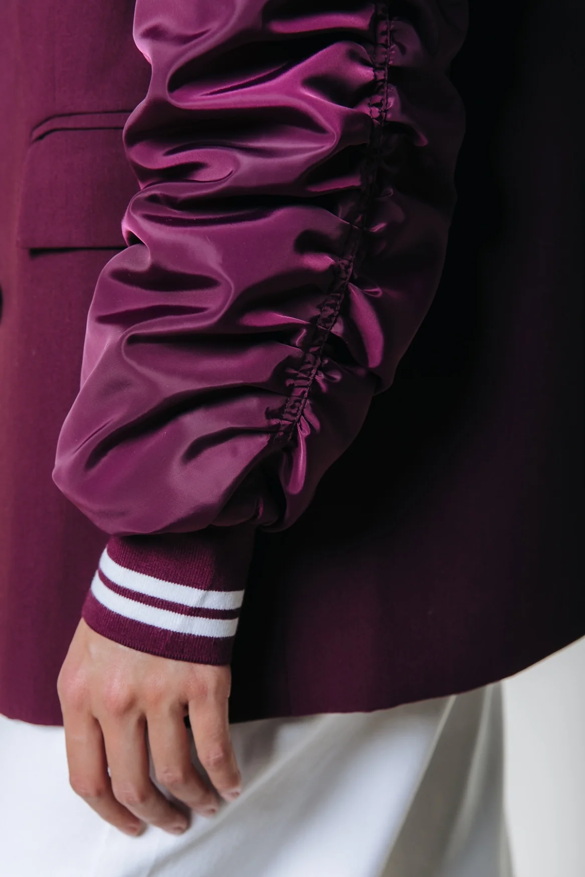 Gemma Contrast Blazer | Merlot Red - Image 5