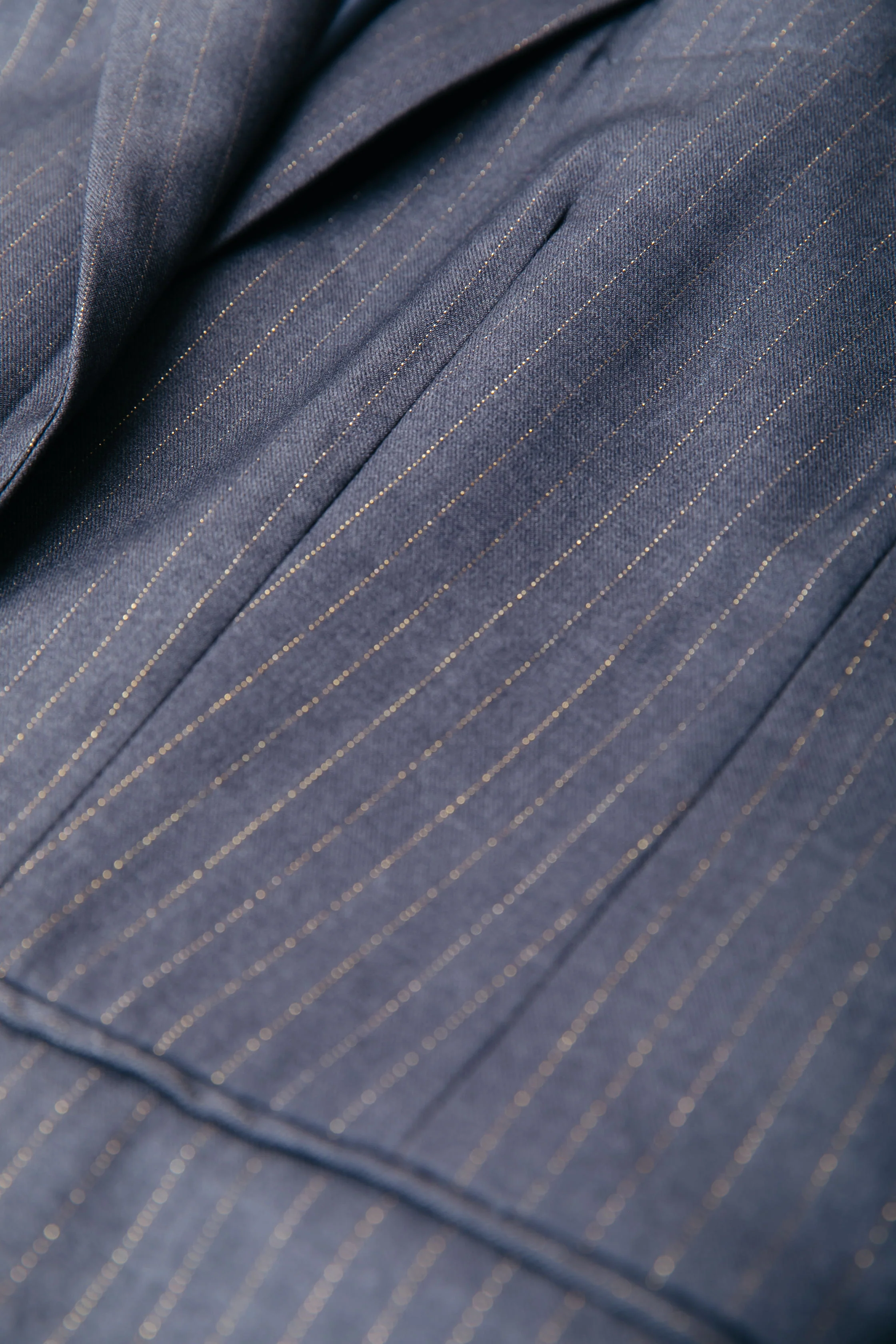 Gemma Lurex Pinstripe Blazer | Dark grey - Image 4