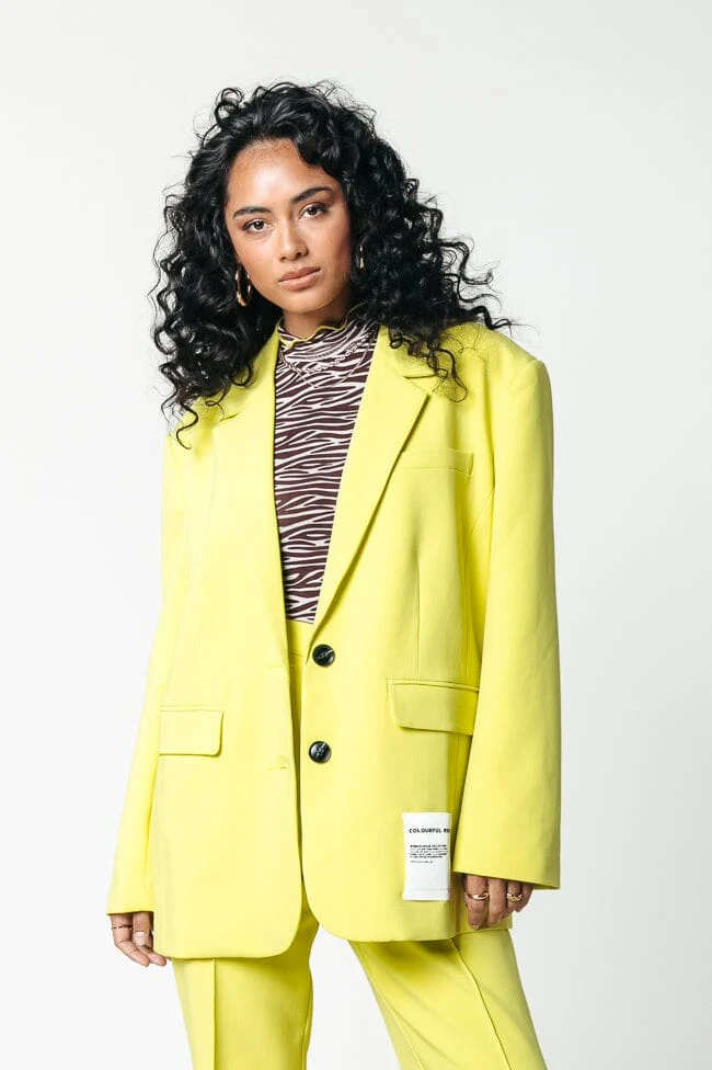 Gemma Oversized Blazer | Neon lime