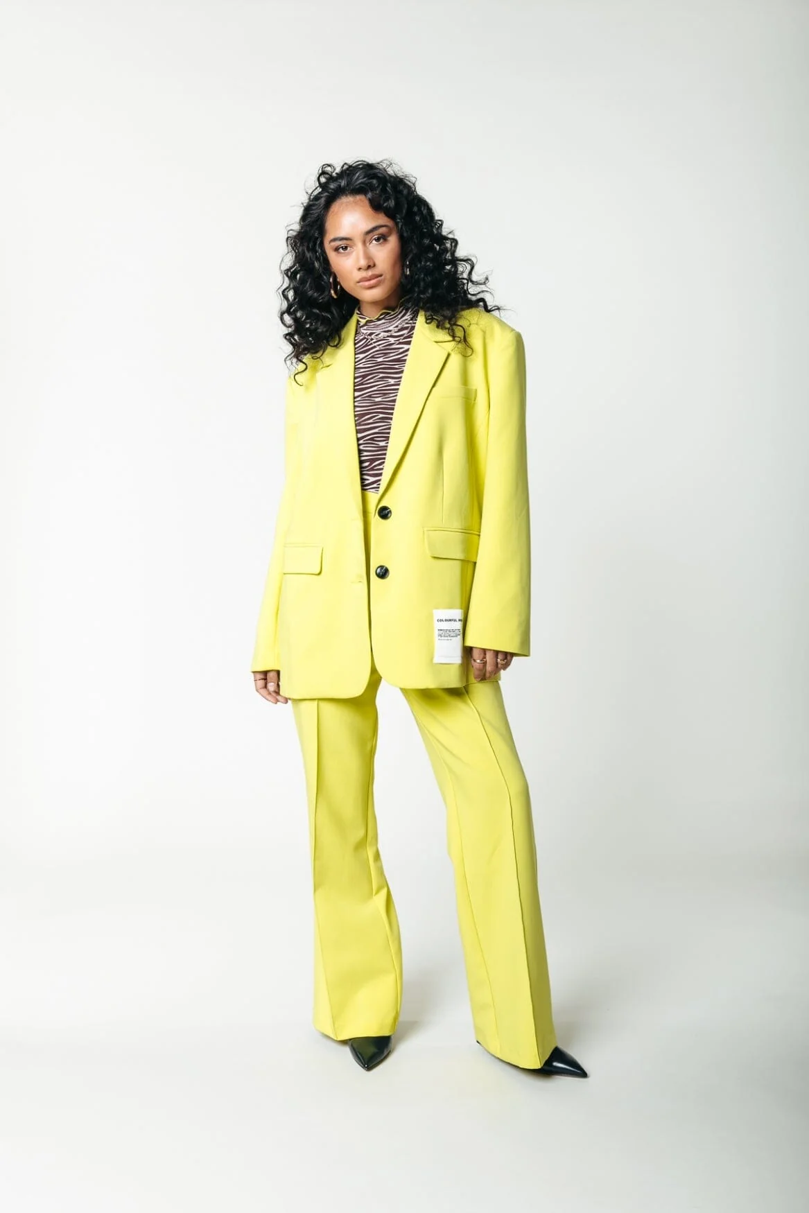 Gemma Oversized Blazer | Neon lime - Image 2
