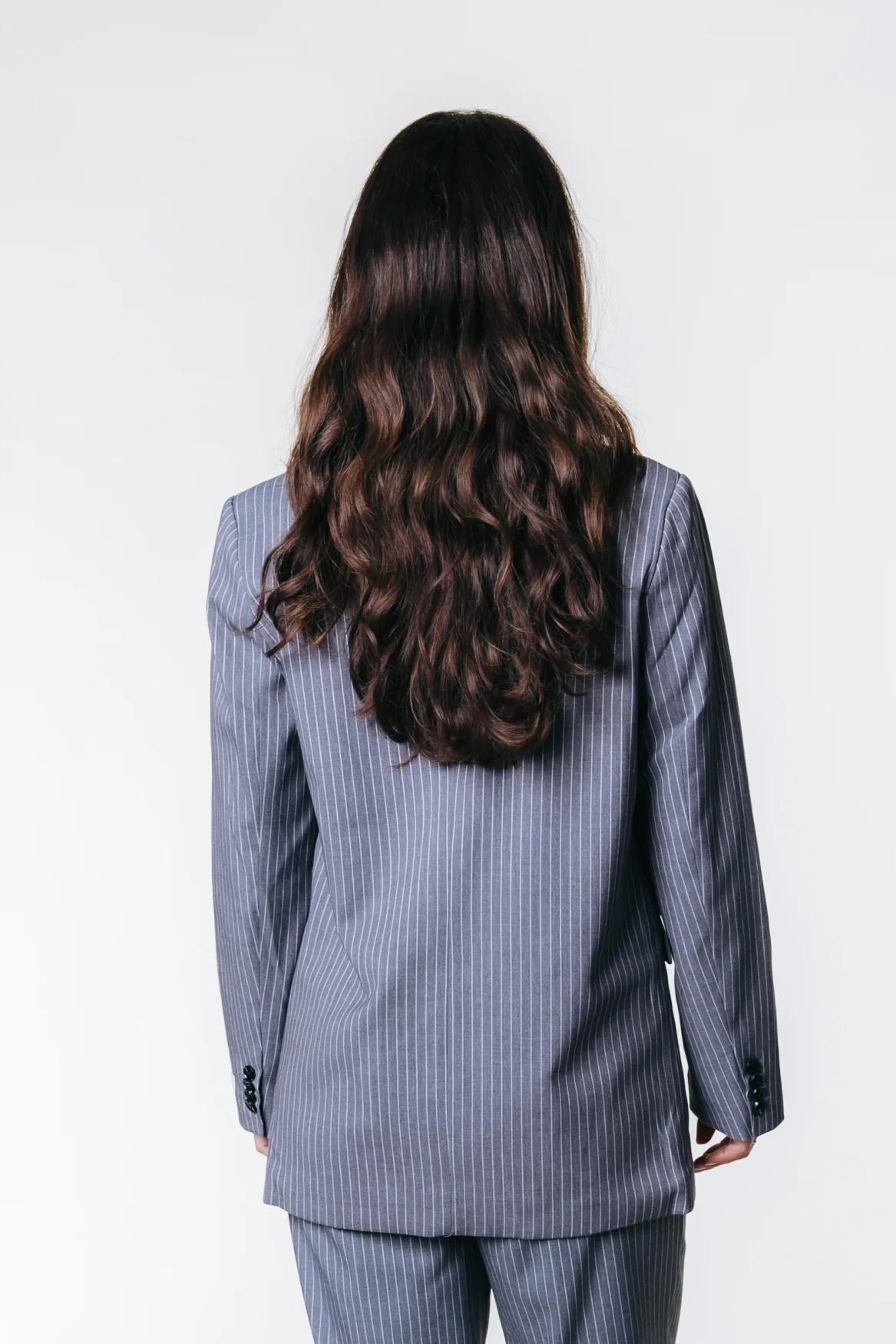 Gemma Pinstripe Blazer | Dark grey - Image 3