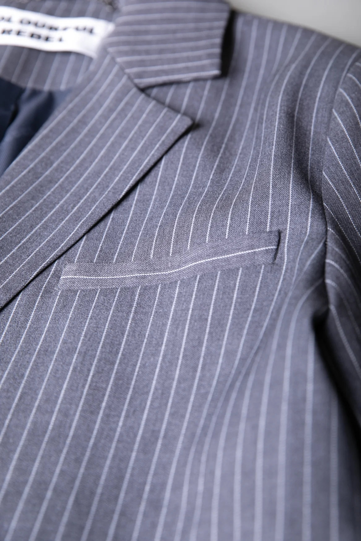 Gemma Pinstripe Blazer | Dark grey - Image 6