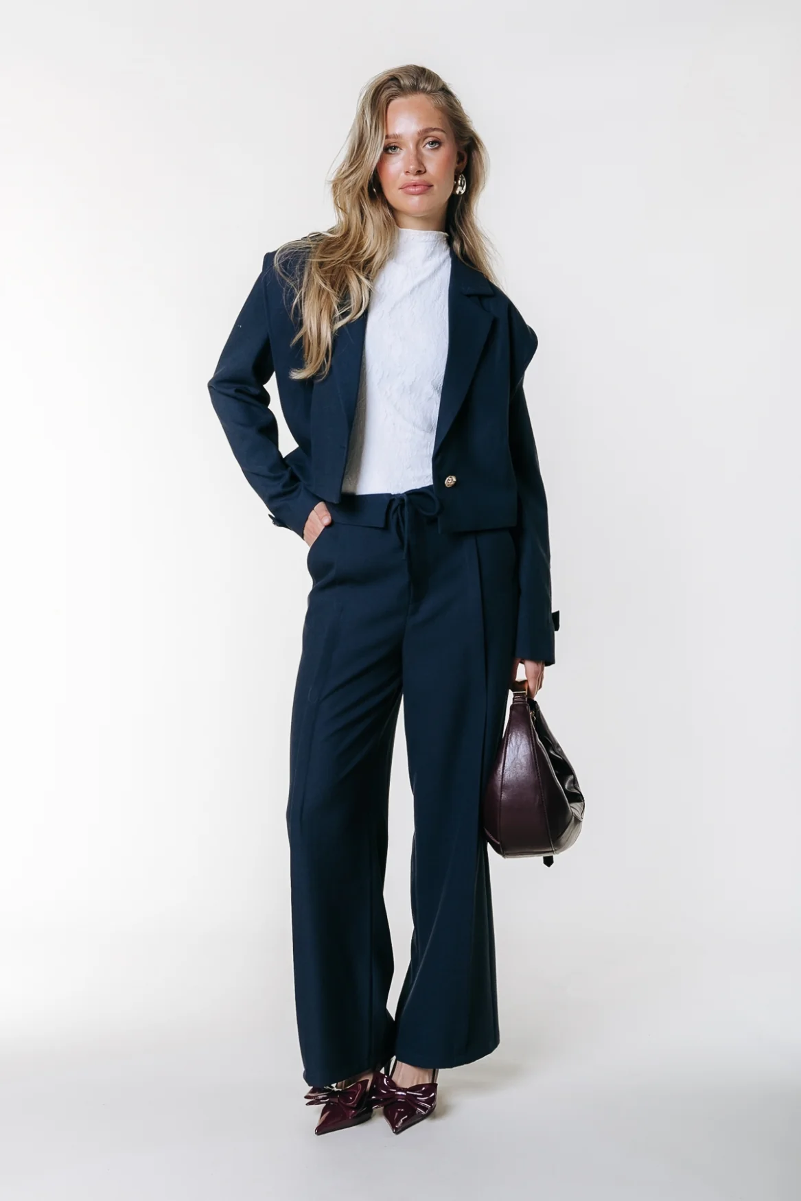 Giala Slouchy Pant | Deep blue - Image 3