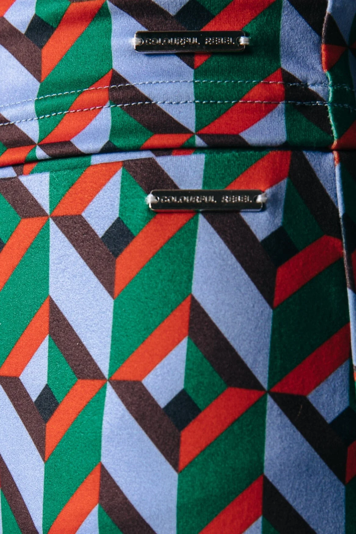 Graphic Peached Flare Pants | Multicolor - Image 3