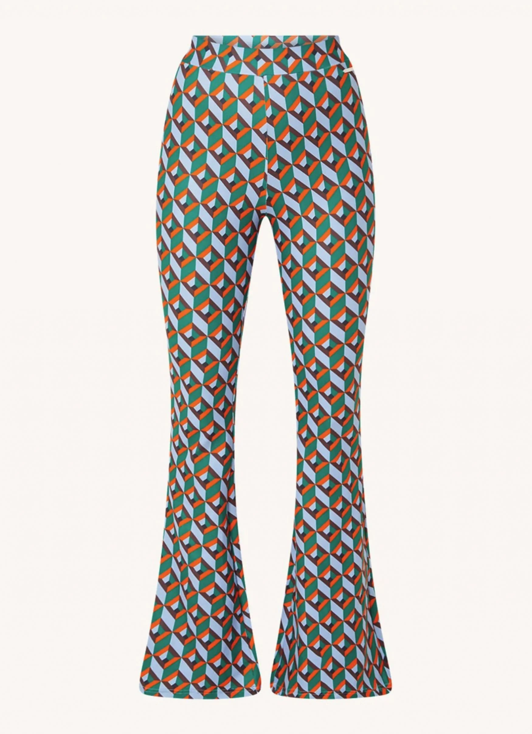 Graphic Peached Flare Pants | Multicolor - Image 5