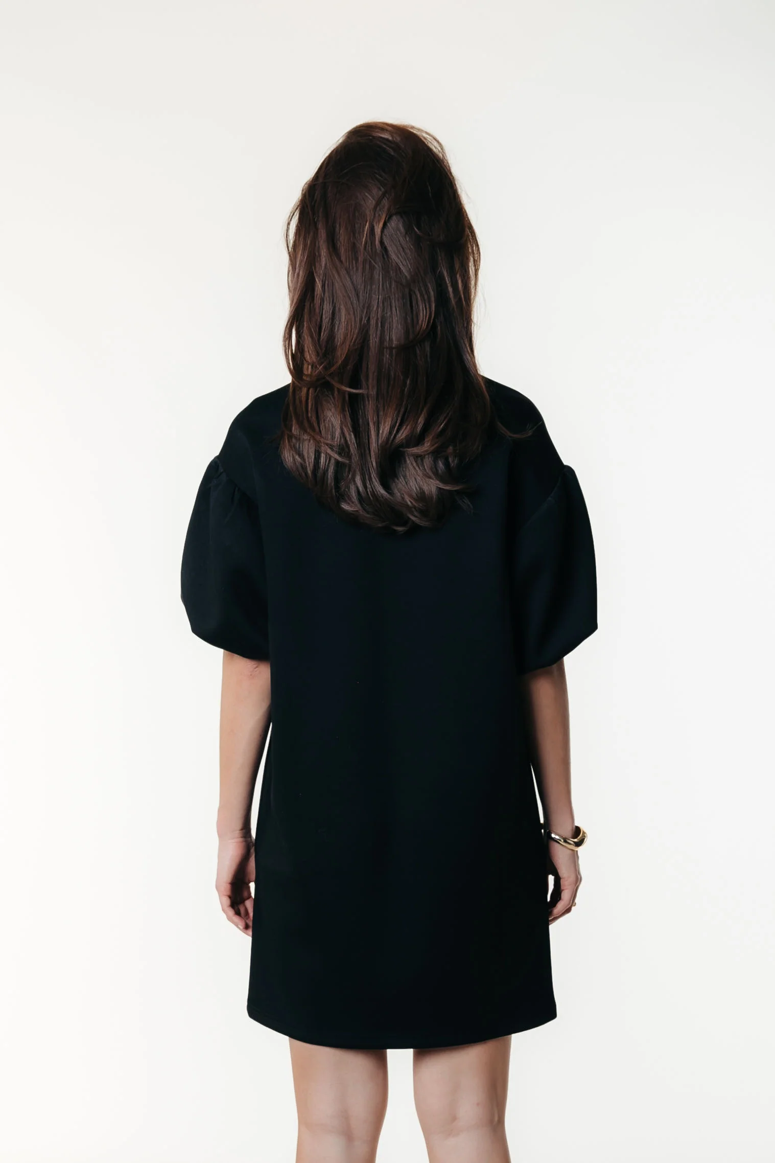Hannah Balloon Sleeve Dress | Black - Image 3