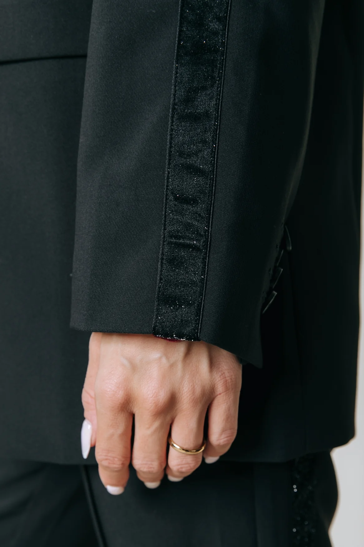 Jesra Glitter Tape Blazer | Black - Image 10