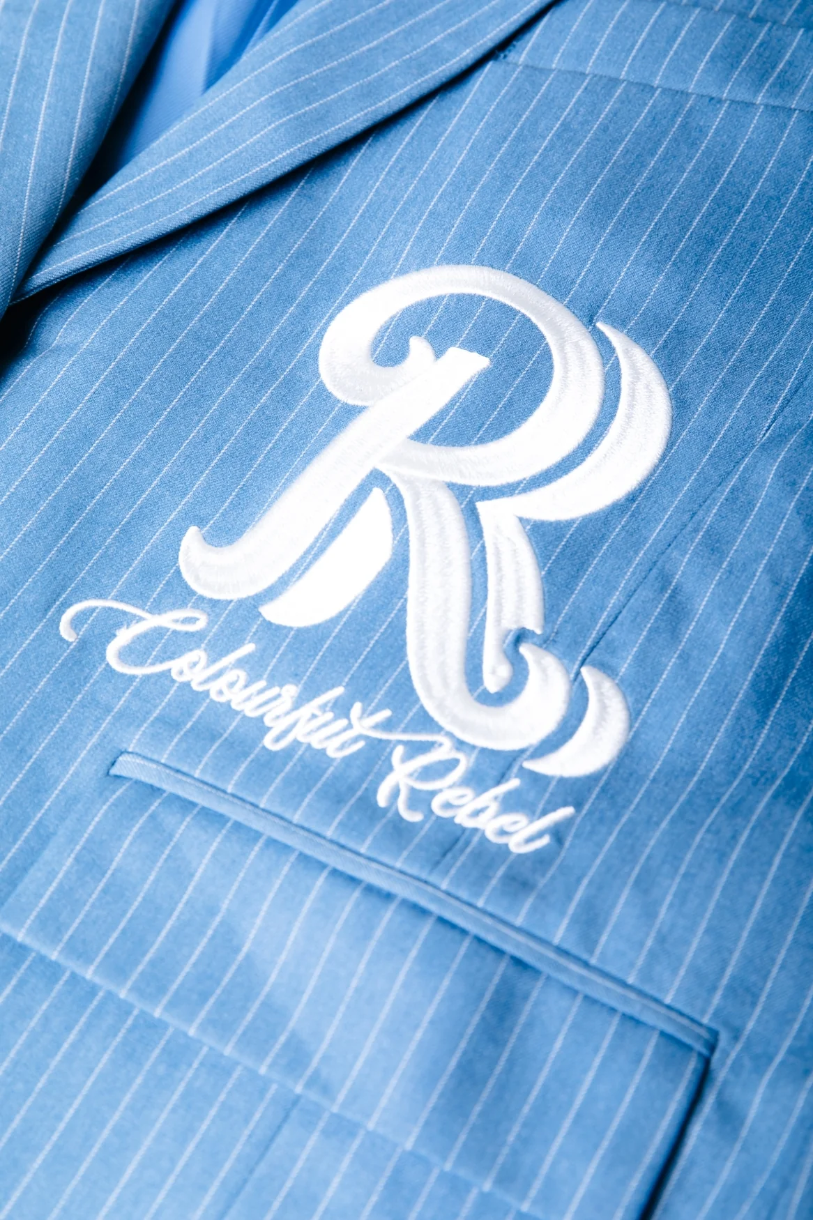 Jesra Pinstripe Melange Blazer | Mid grey blue - Image 4