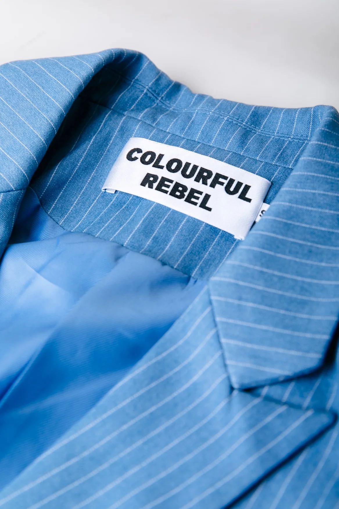 Jesra Pinstripe Melange Blazer | Mid grey blue - Image 5