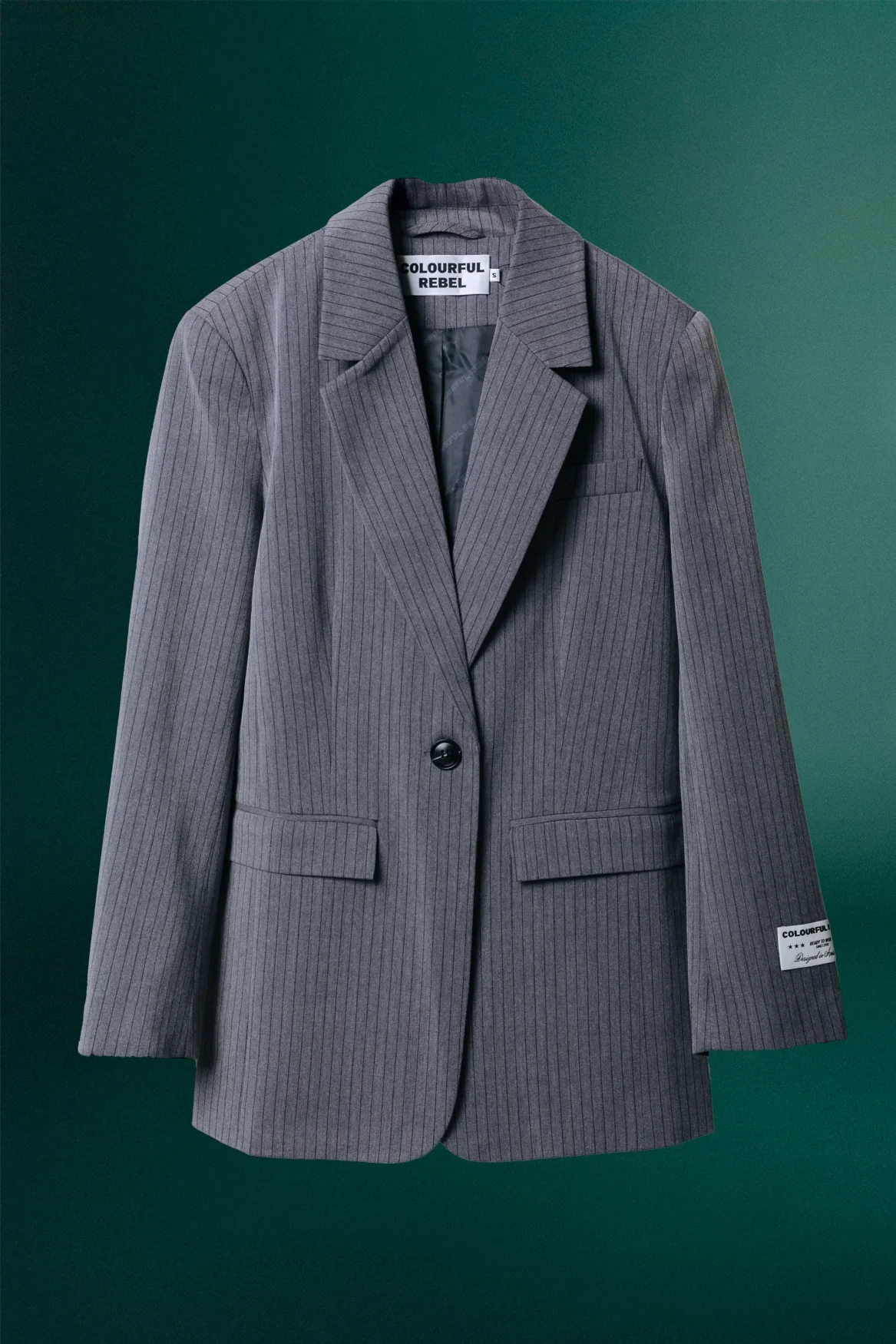 Jesra Stripe Blazer | Grey - Image 7