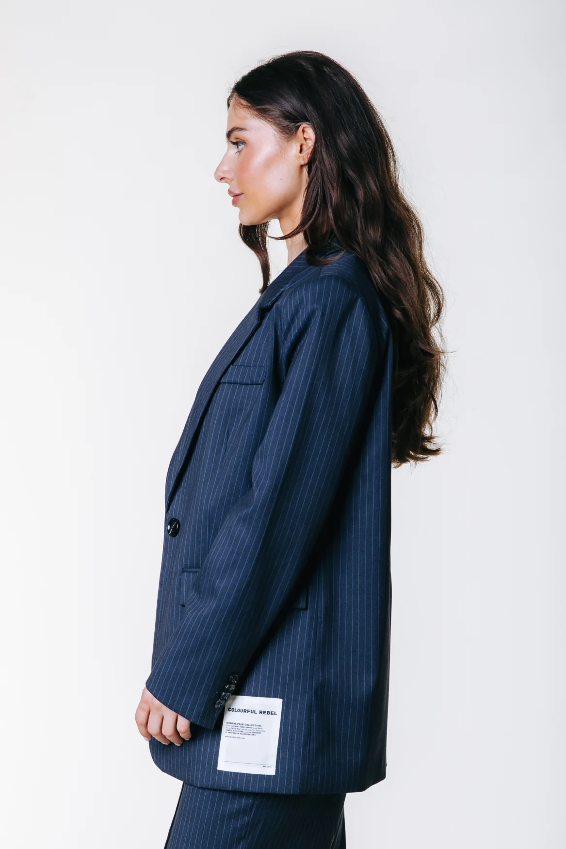 Jesra Stripe Blazer | Dark blue - Image 3