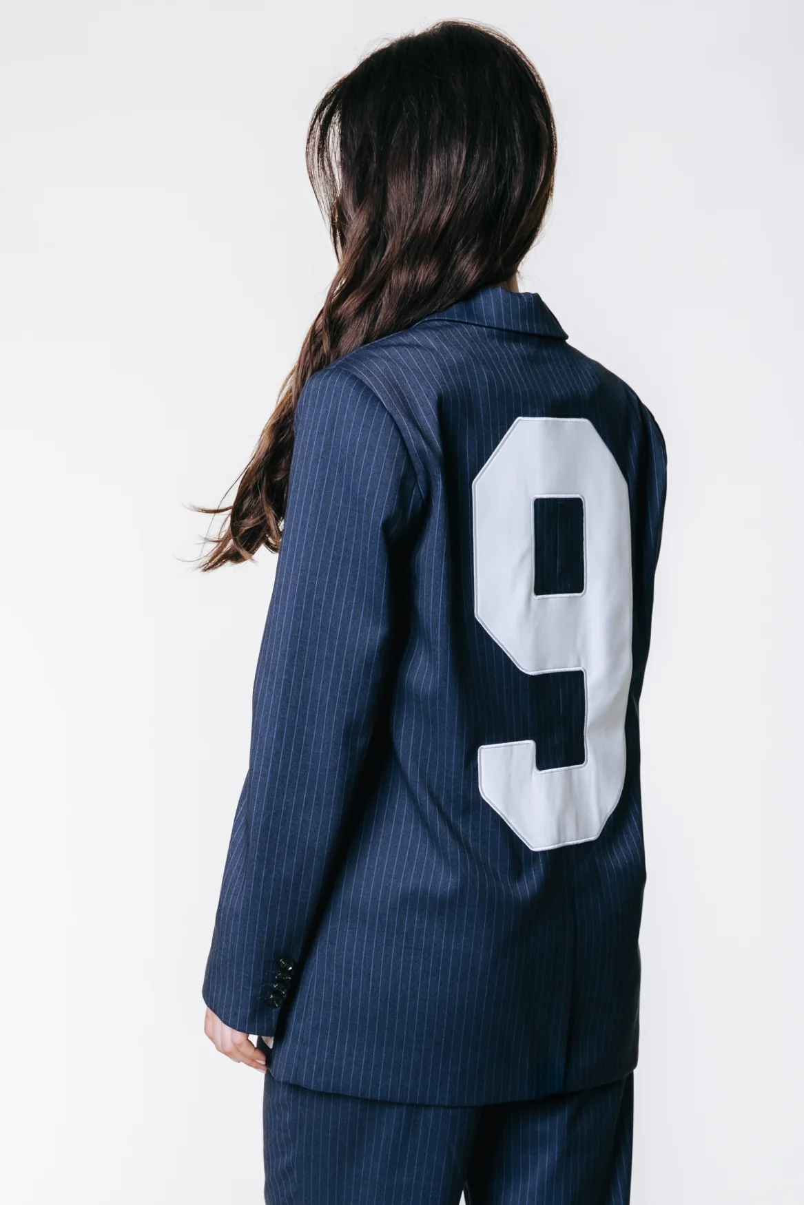 Jesra Stripe Blazer | Dark blue - Image 4