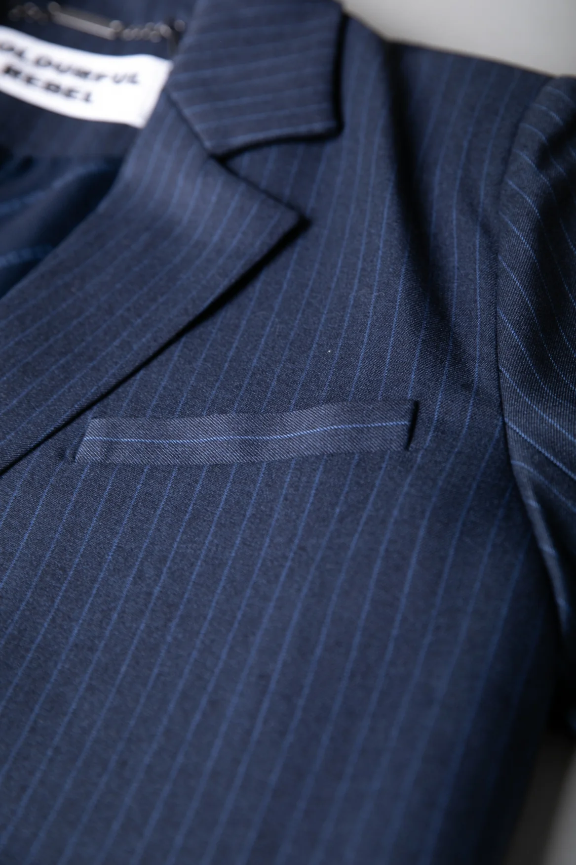 Jesra Stripe Blazer | Dark blue - Image 9