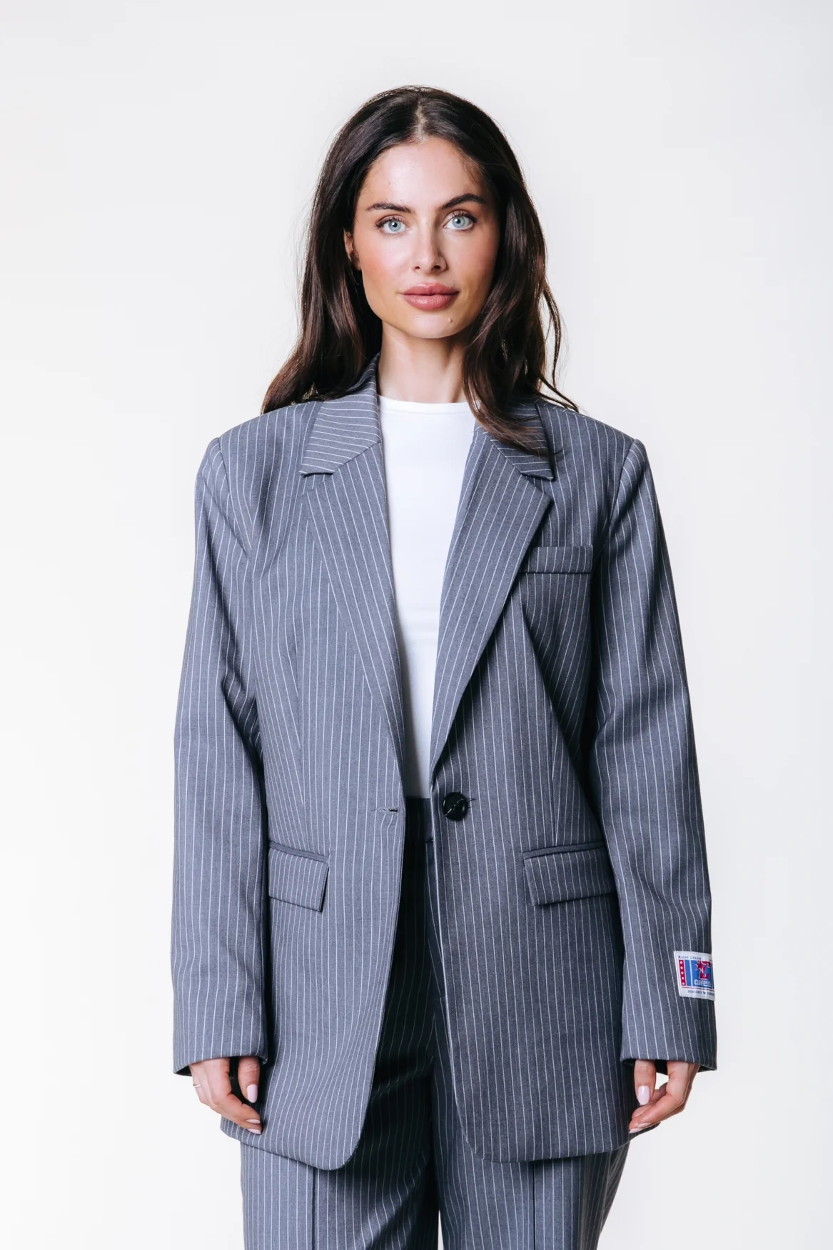 Jesra Stripe Blazer | Dark grey - Image 4