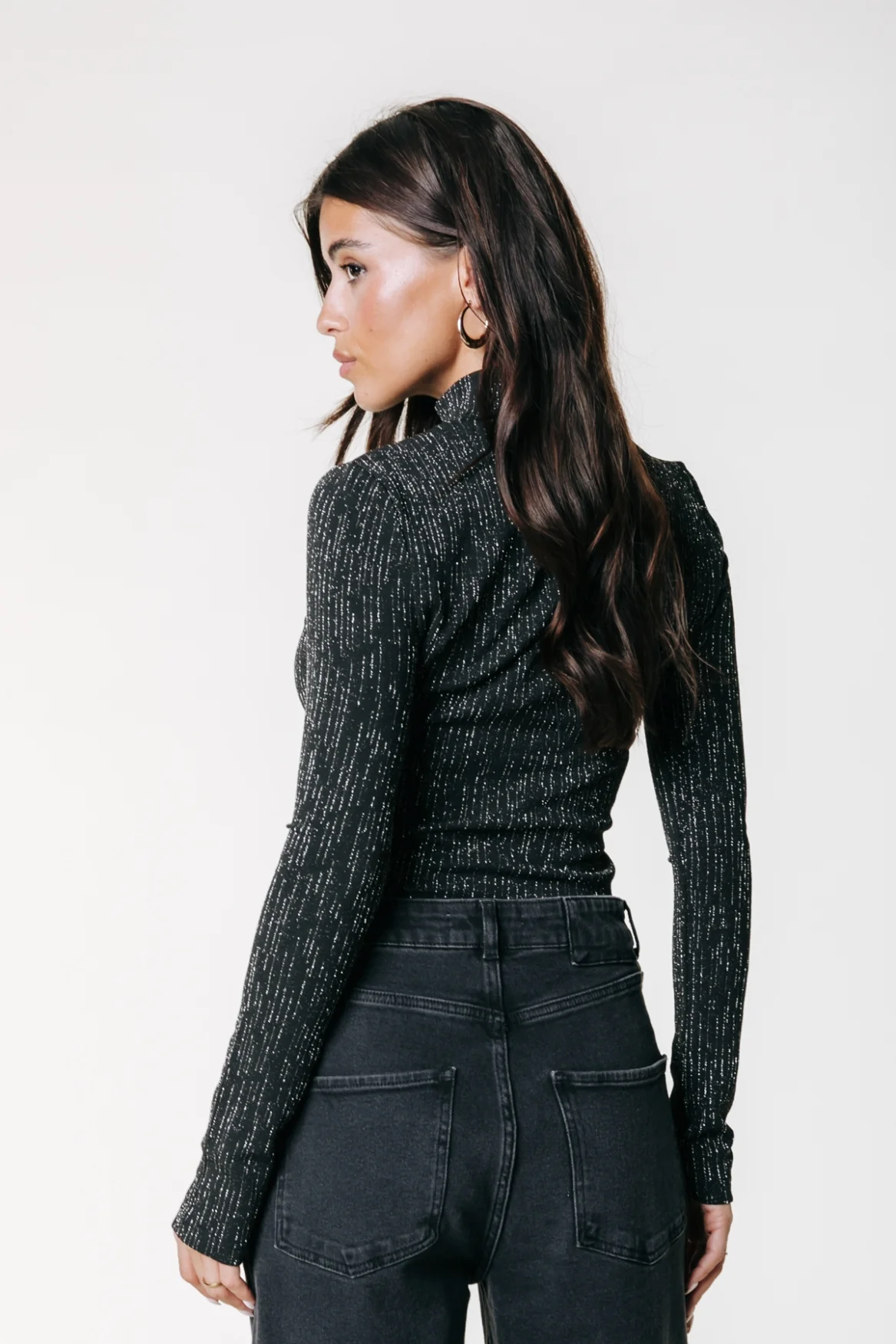 Jewel Lurex Structure Top | Black - Image 2